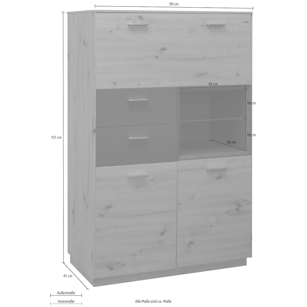 Mäusbacher Highboard »Frame«