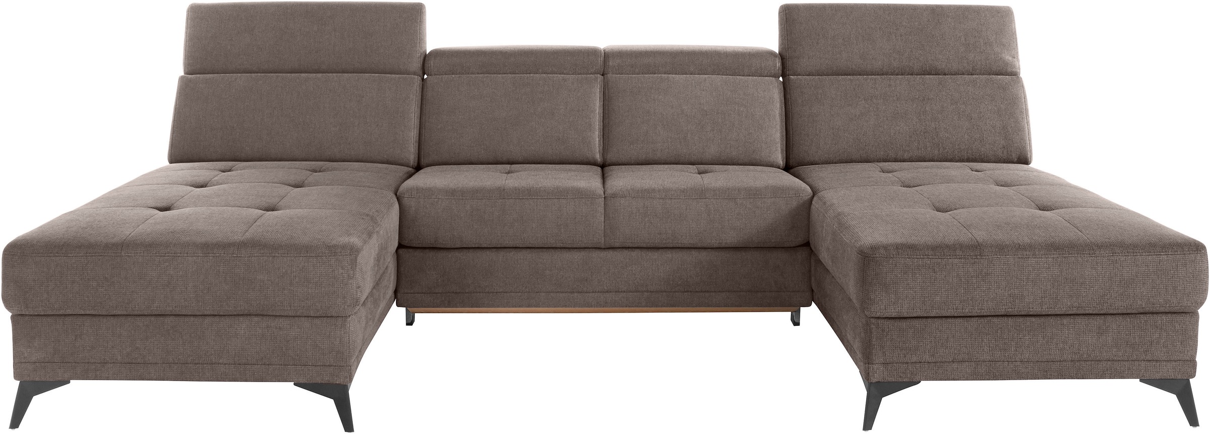 Home affaire Wohnlandschaft "Cardiz U-Form" inkl.Kopfteilverstellung und Fe günstig online kaufen