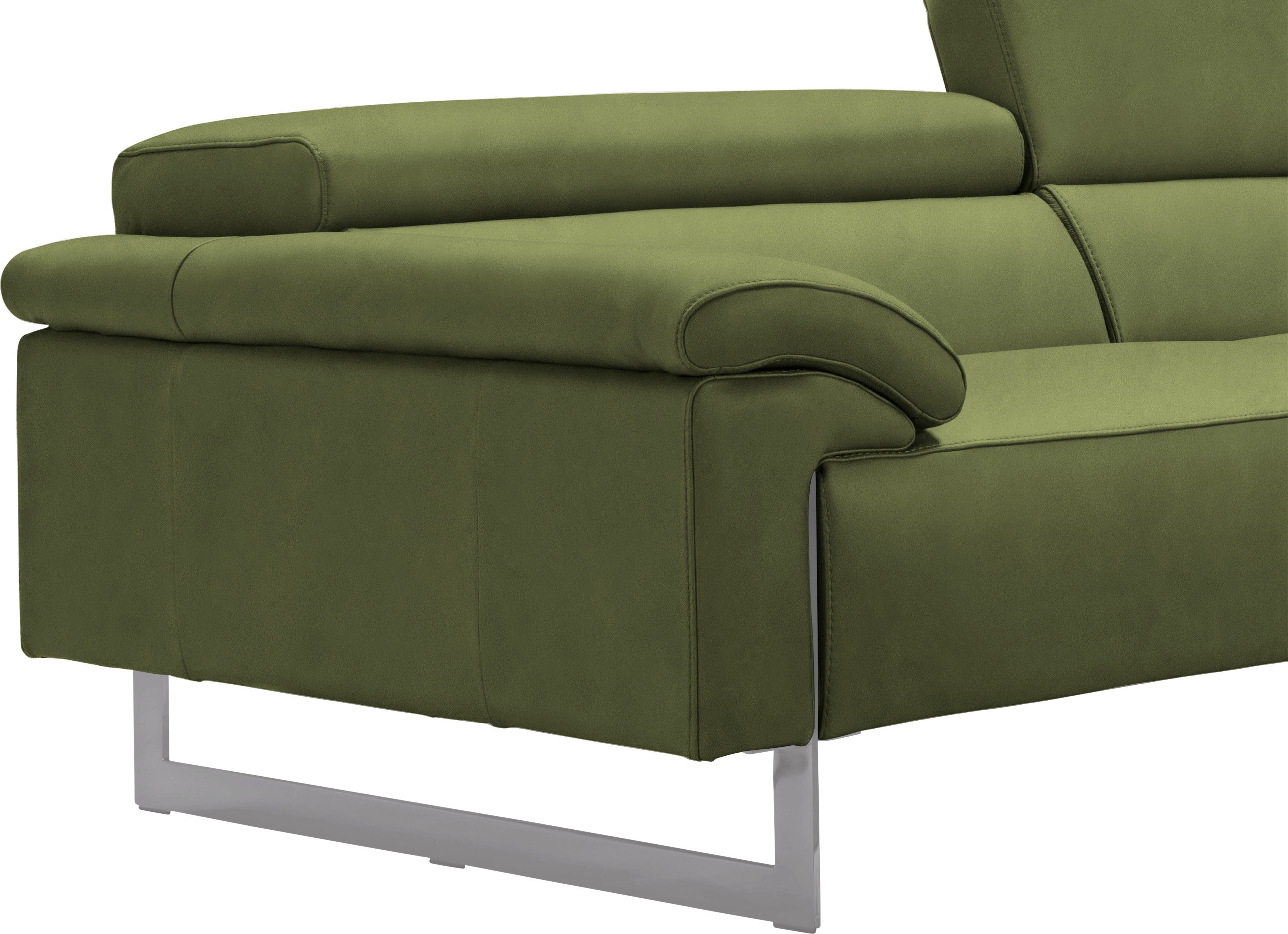 Thumbnail - Egoitaliano 2,5-Sitzer "Malika, Designsofa mit hohem Sitzkomfort, edel und bequem", inkl. Kopfteilverstellung und chromf...