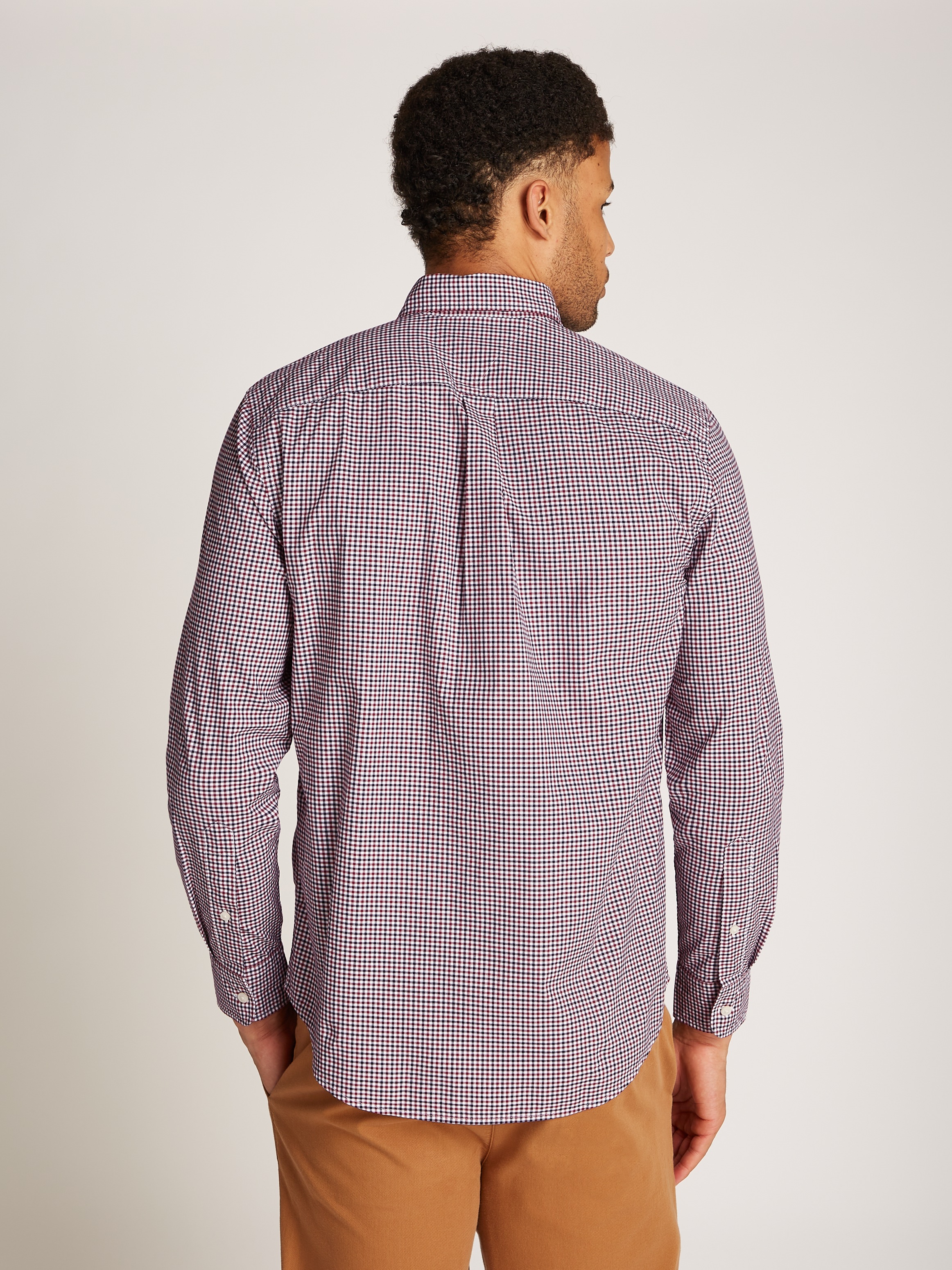 Tommy Hilfiger Businesshemd »FLEX POPLIN GINGHAM RF SHIRT«, mit Karomuster