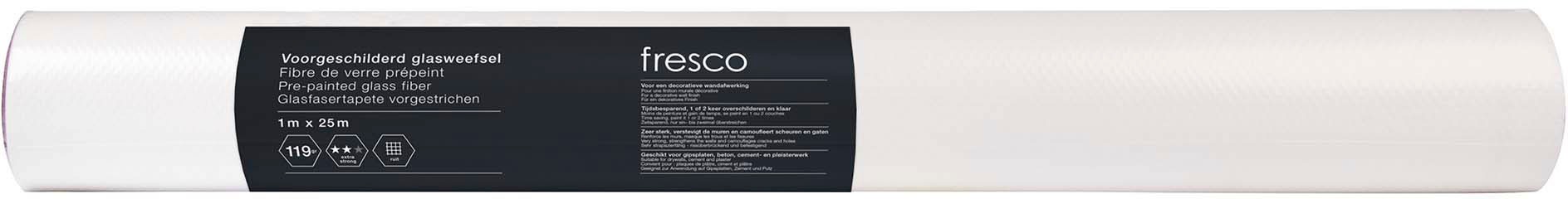 Isoliertapete »Fresco Vorgestrichen Glasfaservliestapete Rauten Weiss 25mx1m«, uni, Fresco Vorgestrichen Glasfasertapete Rauten Weiss 25mx1m (119g/m2)