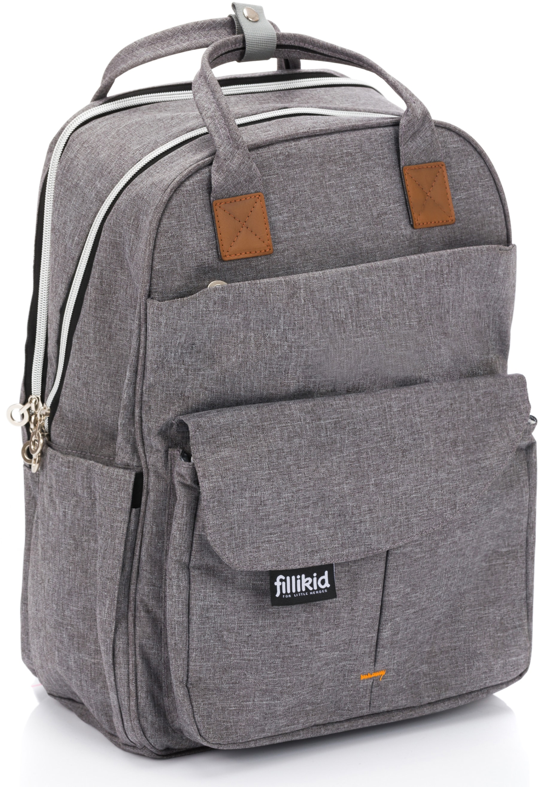 Fillikid Wickelrucksack »Rom, hellgrau«