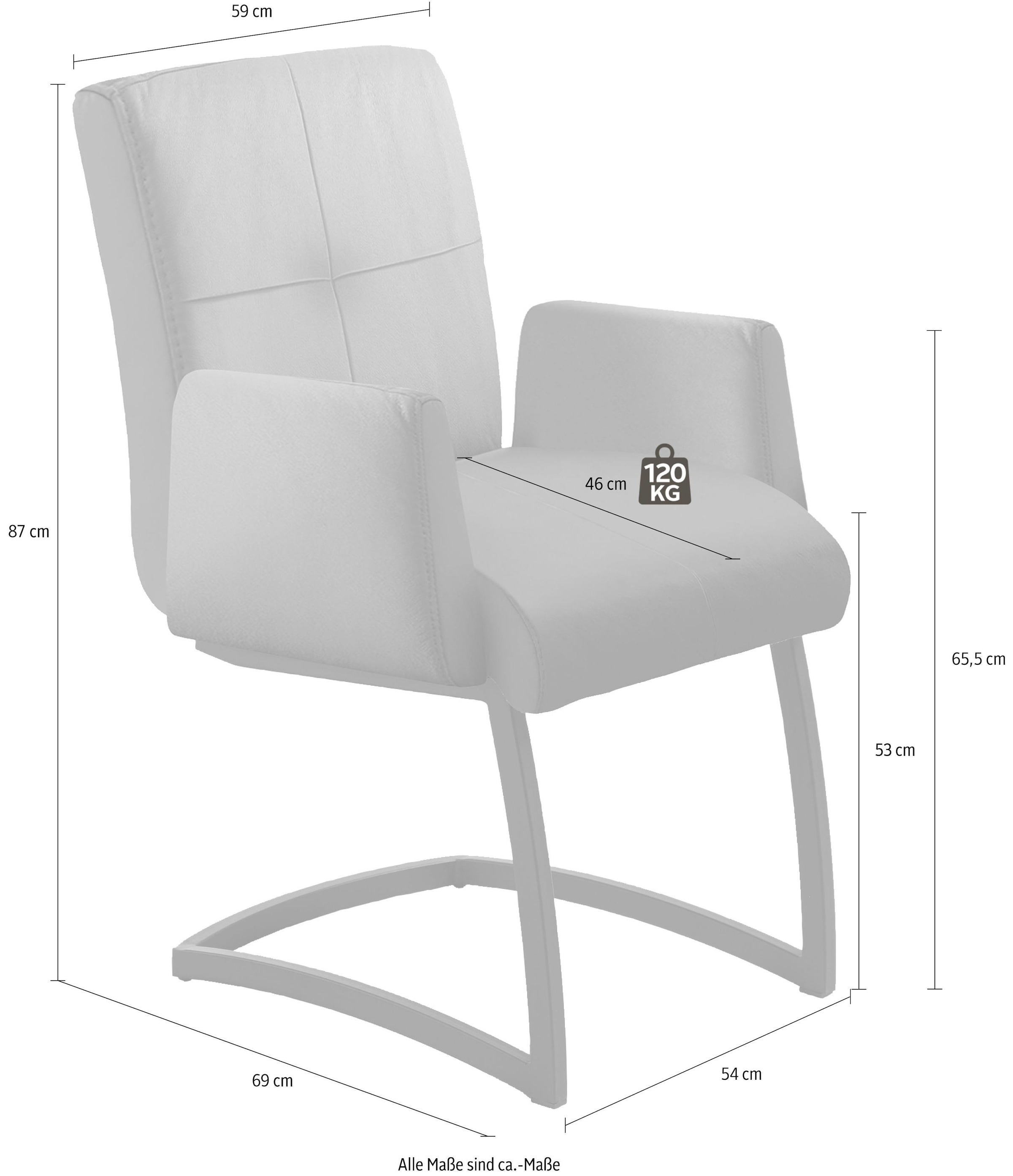 exxpo - sofa fashion Freischwinger »Affogato«, Kunstleder SOFTLUX®, mit Armlehne