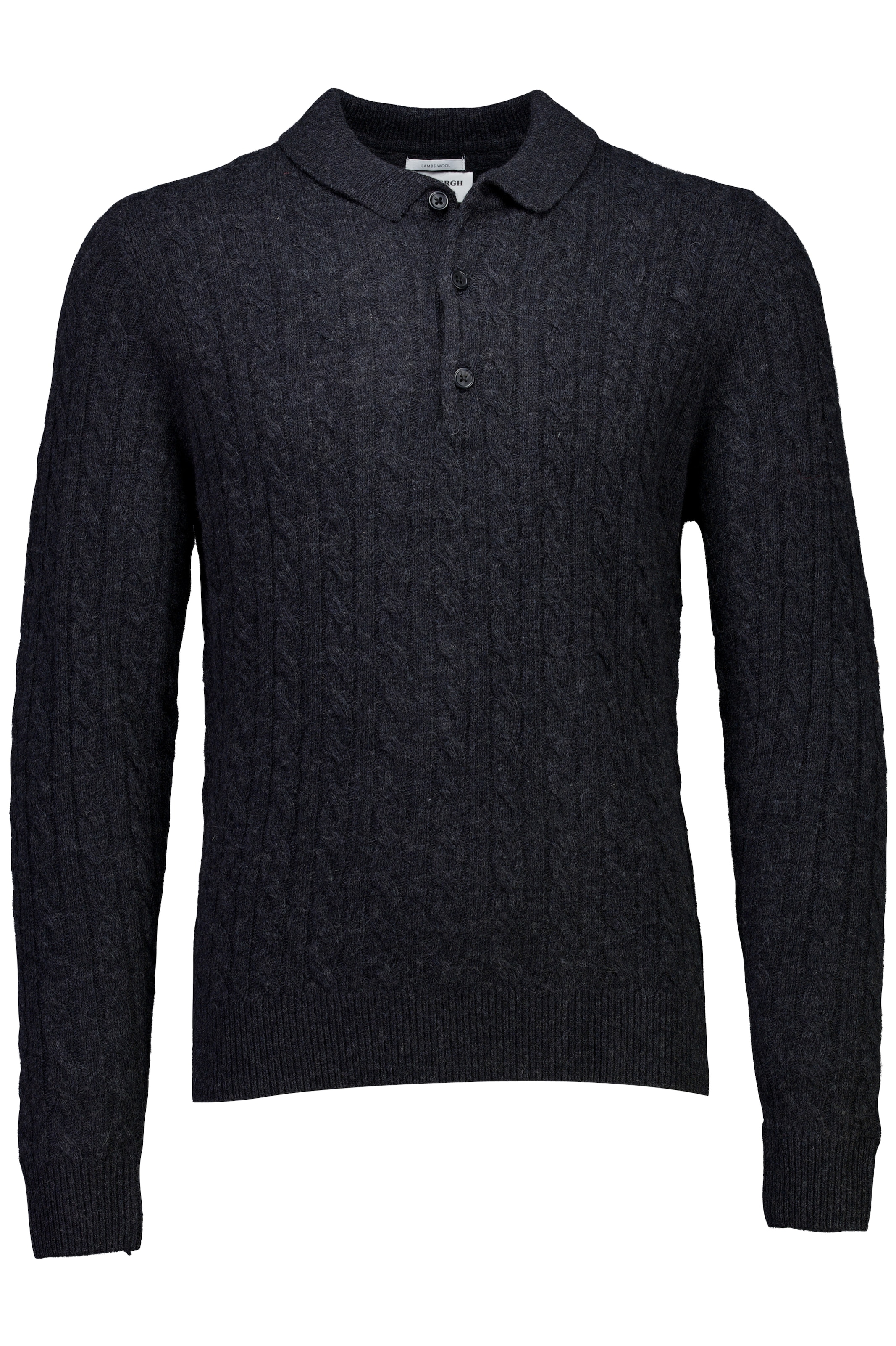 LINDBERGH Strickpullover mit Zopfmuster, Polo-Kragen und Wolle günstig online kaufen