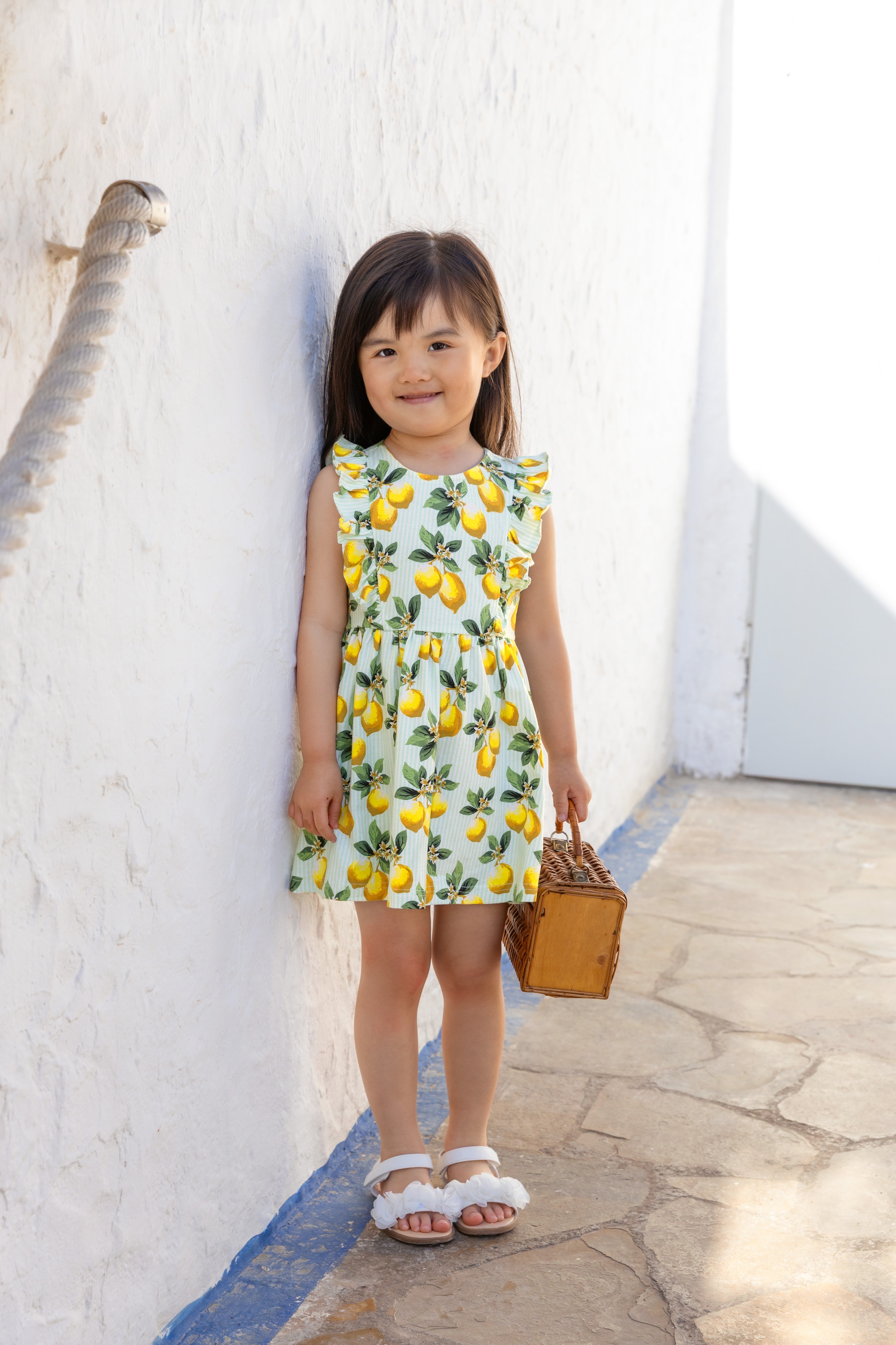 Blue Seven Jerseykleid in Midi-Länge, mit kurzer Knopfleiste im Rücken