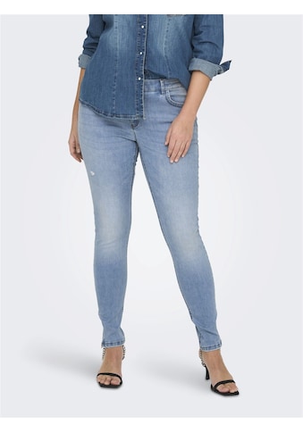 Skinny-fit-Jeans »CARKARLA REG ANK SK DNM BJ759 NOOS«, mit Destroyed Effekt