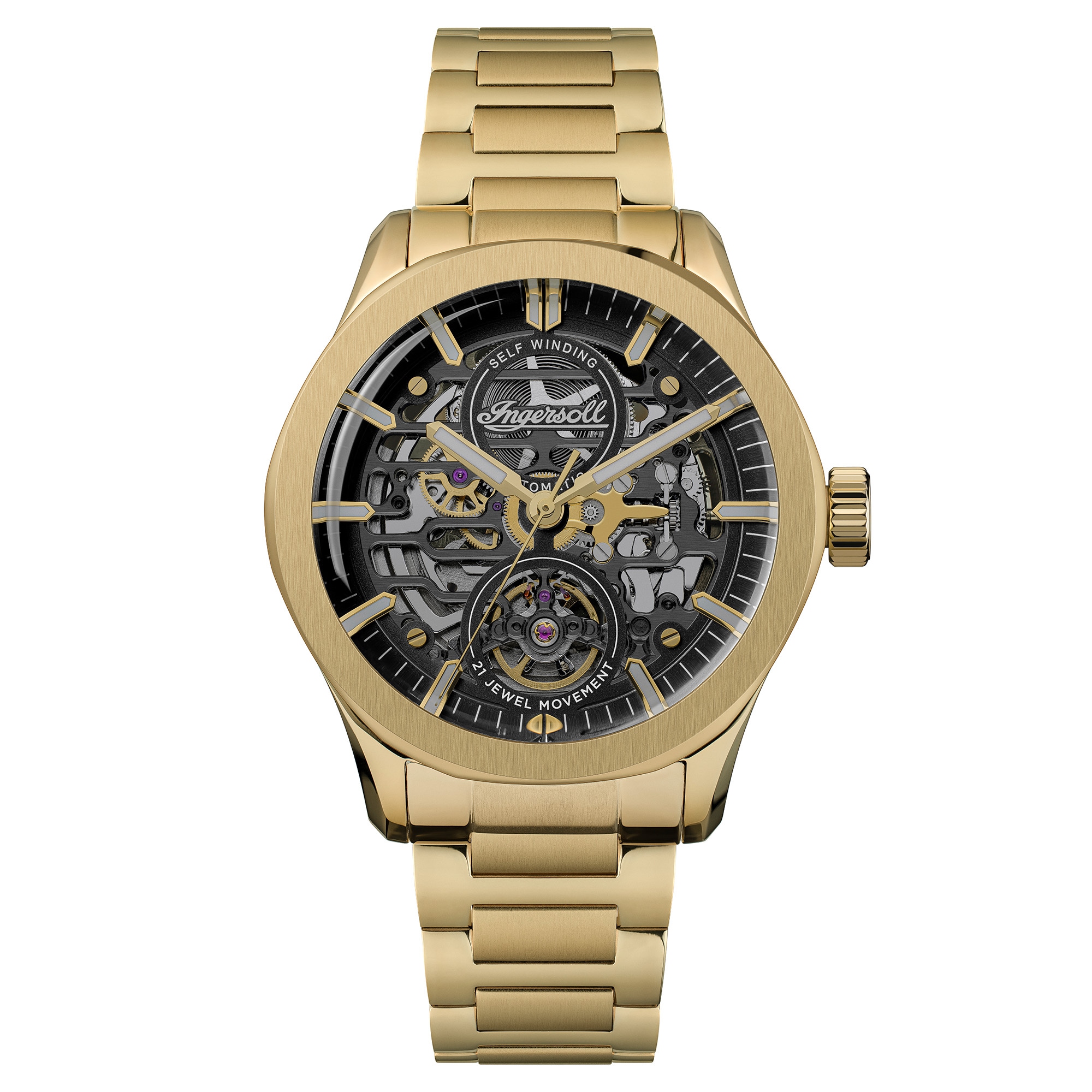 Ingersoll Automatikuhr »The Bronc« Armbanduhr, Herrenuhr, Mechanische Uhr, Edelstahlarmband, analog