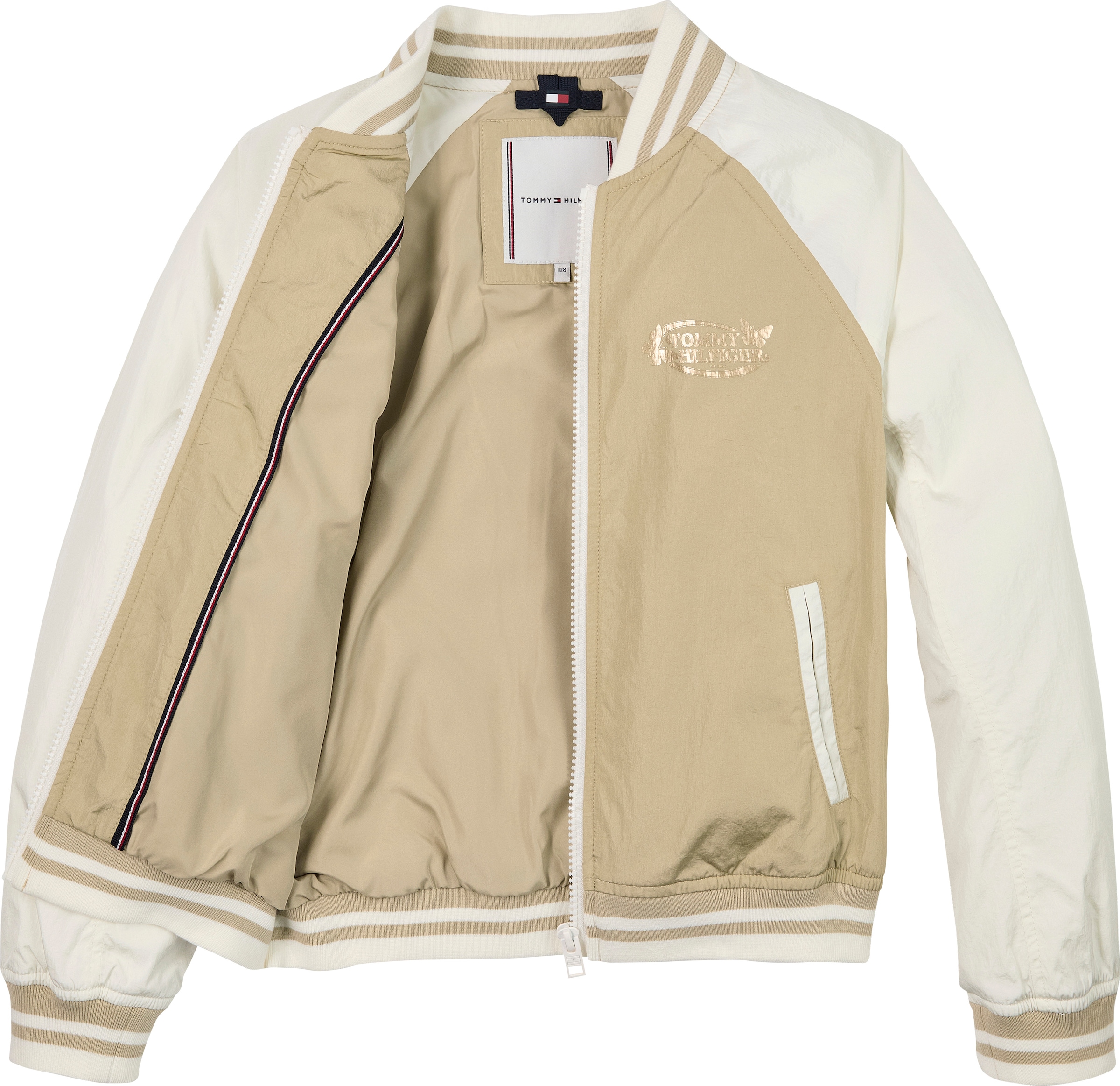 Tommy Hilfiger Blouson »BUTTERFLY GRAPHIC BOMBER JACKET«, für Kinder bis 16 Jahre, mit glänzendem Butterfly-Print
