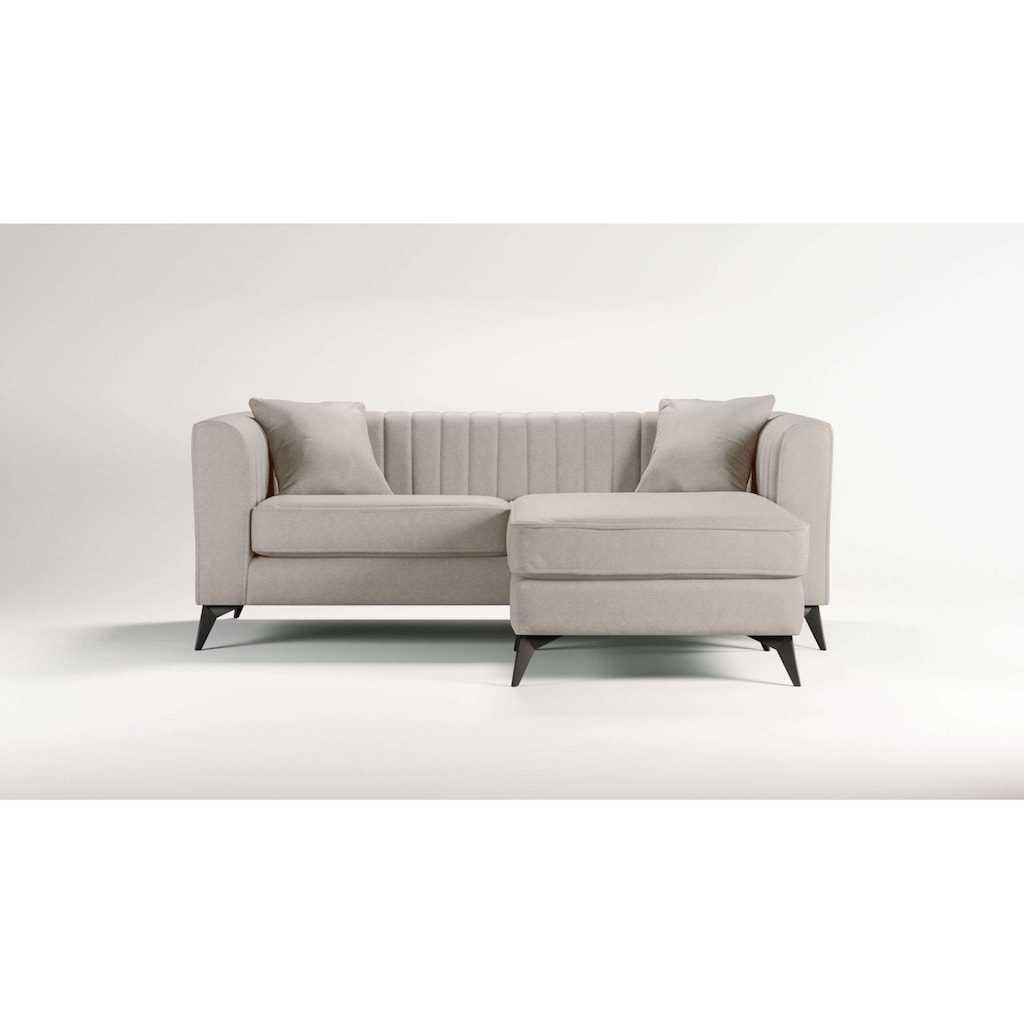 Places of Style Ecksofa »MATTHEW B/T/H: 201/162/74 cm, ideal für kleine Räume«