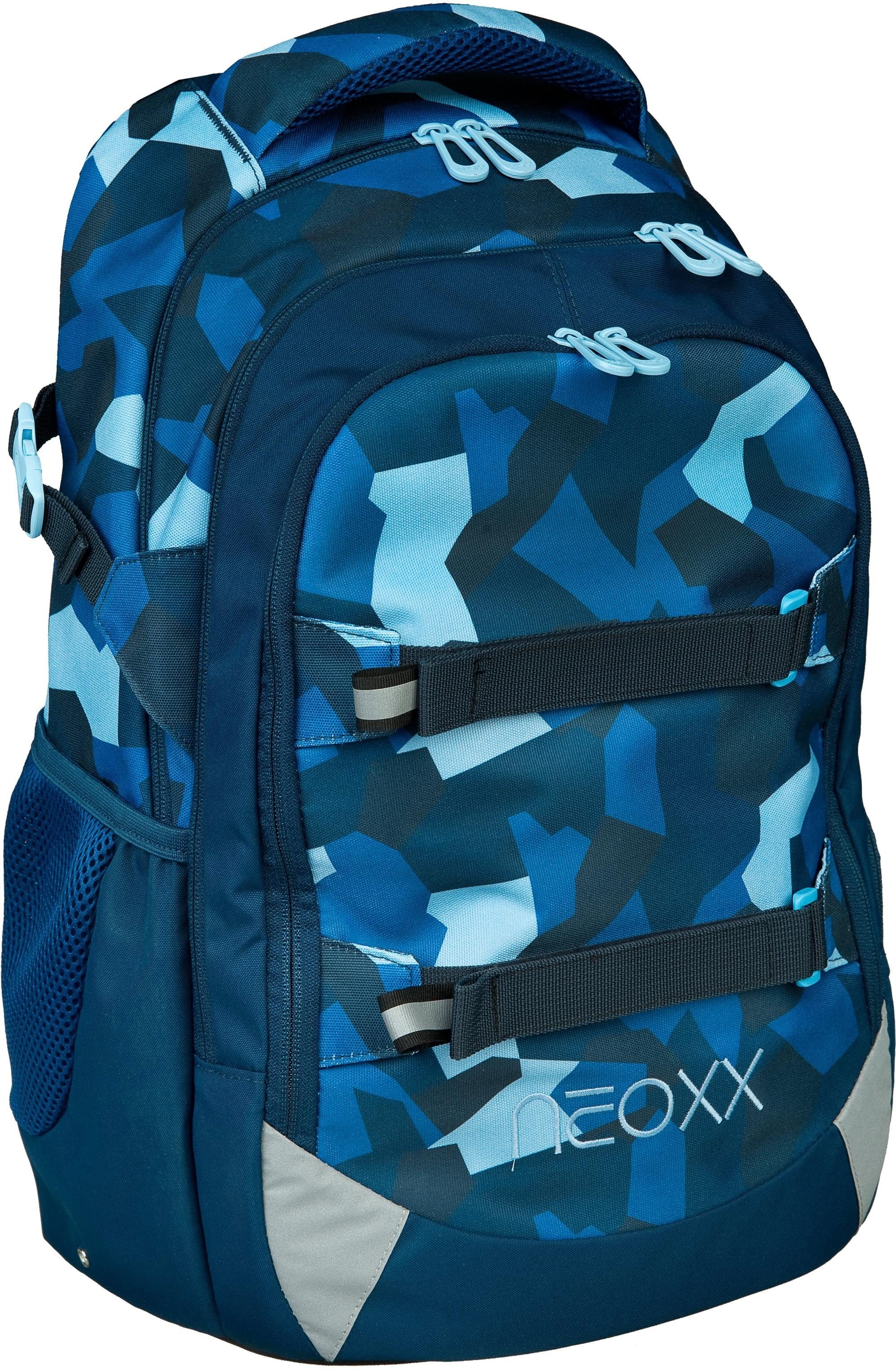 neoxx Schulrucksack »Active, Camo Nation«, reflektierende Details, aus recycelten PET-Flaschen