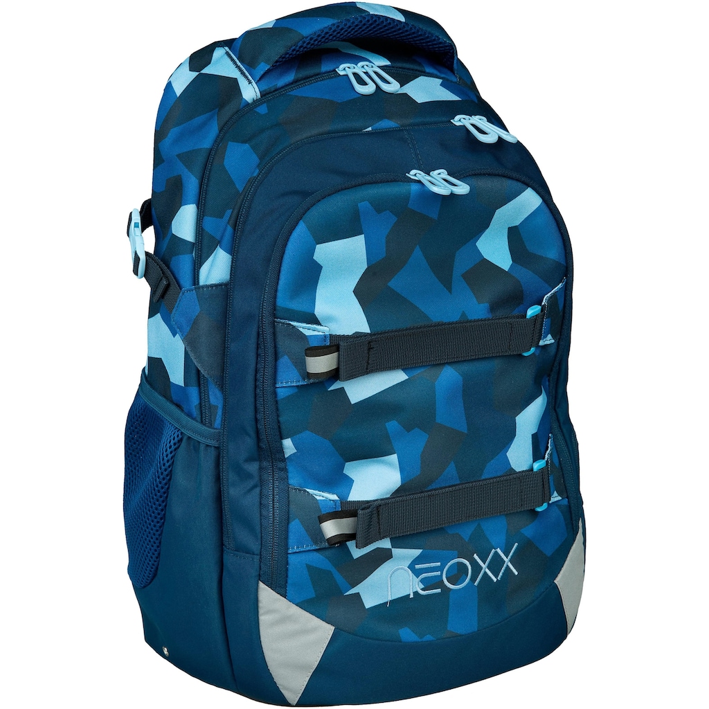 neoxx Schulrucksack »Active, Camo Nation«, reflektierende Details