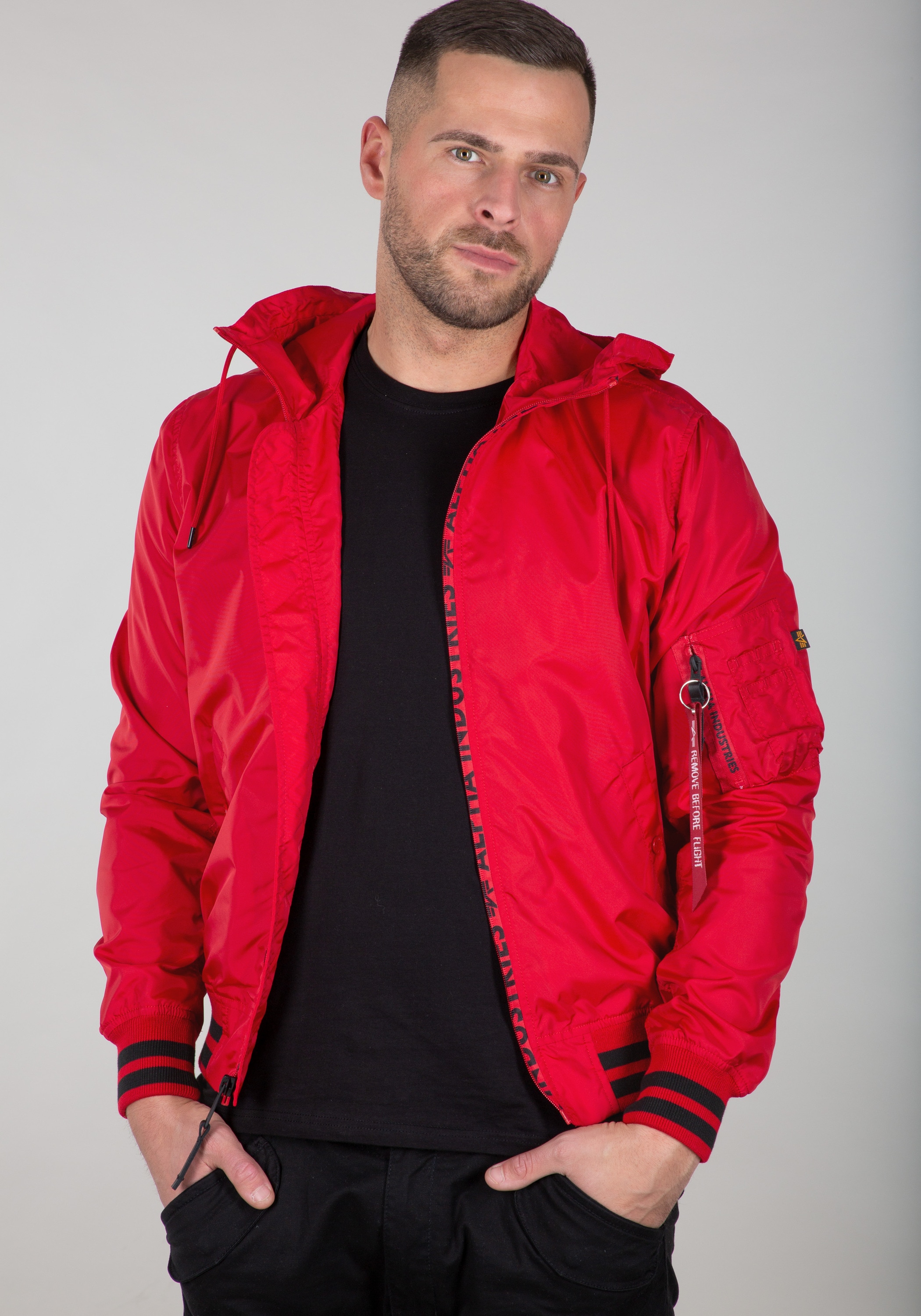 Alpha Industries Bomberjacke "Alpha Industries Men - Bomber Jackets MA-1 LW Hooded PZ"