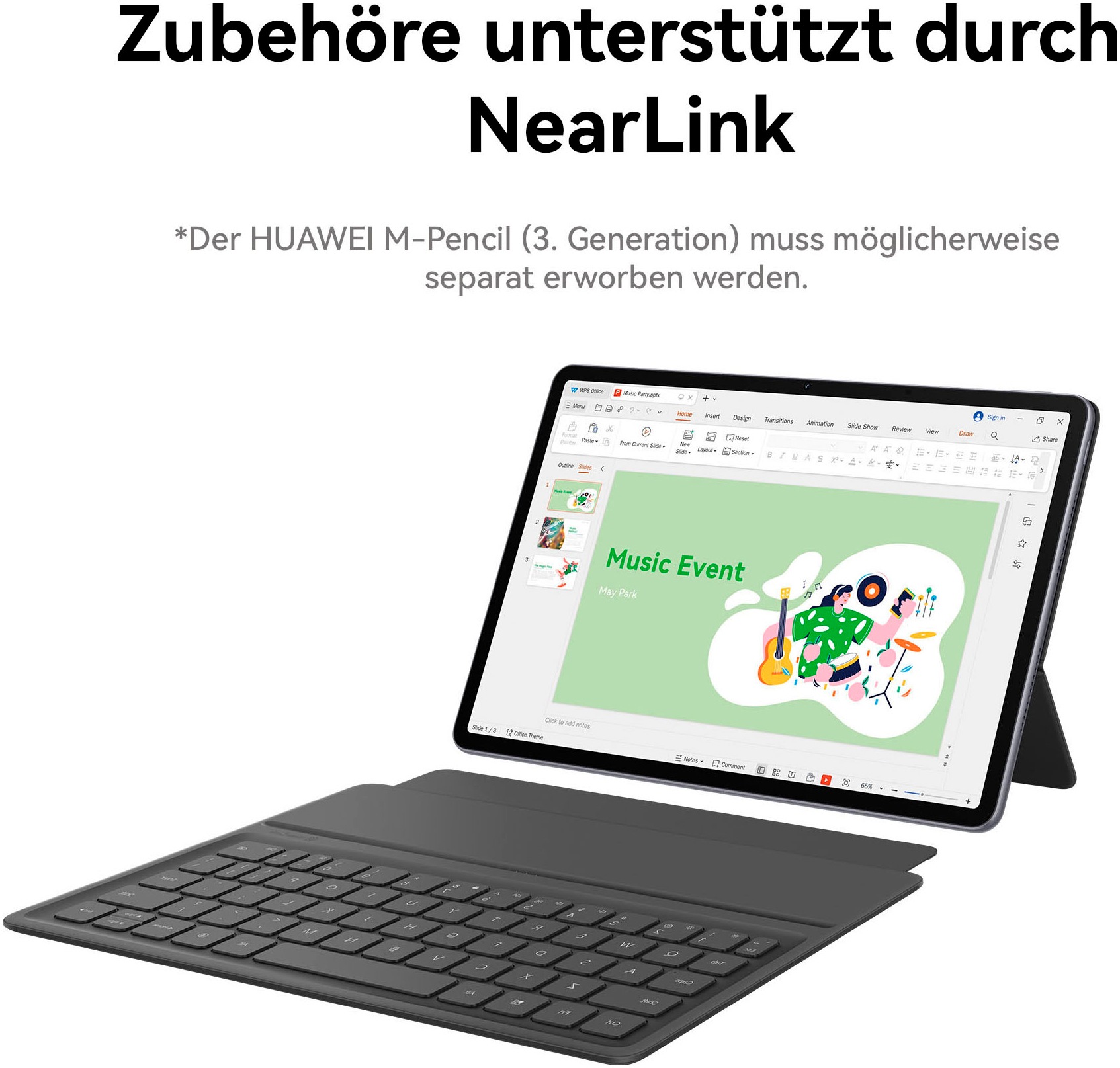 Huawei Tablet »Matepad 11.5 S inklusive Keyboard«, (29,21 cm / 11,5 Zoll), HarmonyOS, WQHD+, WiFi 6, 8 GB + 256 GB)