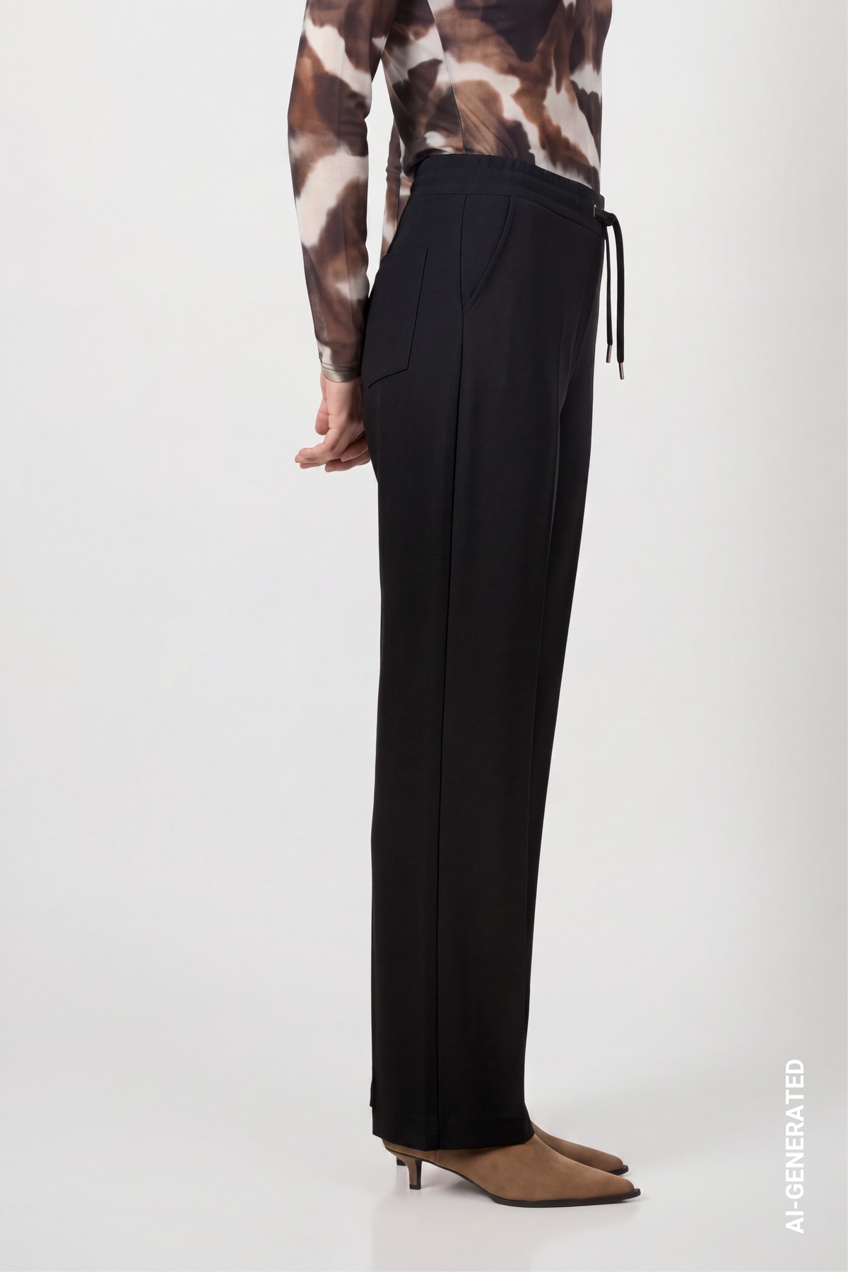 Monari Sweathose  Regular fit mit Bügelfalten