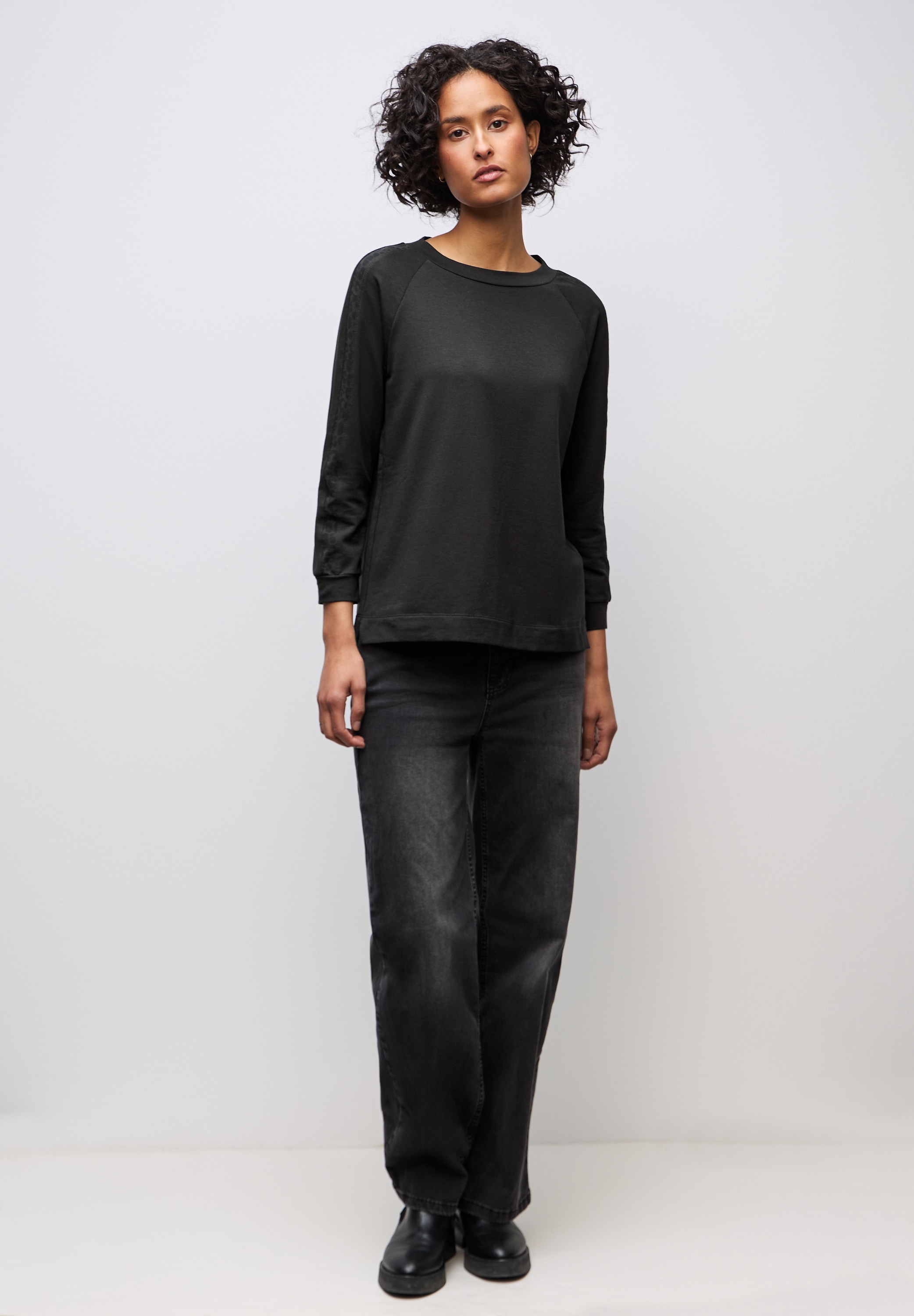 STREET ONE 3/4-Arm-Shirt mit Galon-Streifen