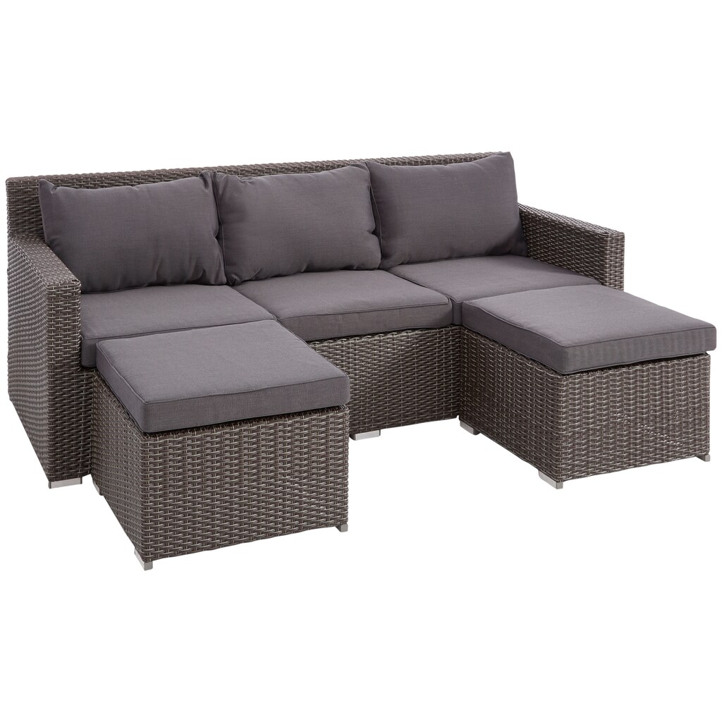 KONIFERA Gartenlounge-Set »3er Loungeset Ibiza«, (Set)