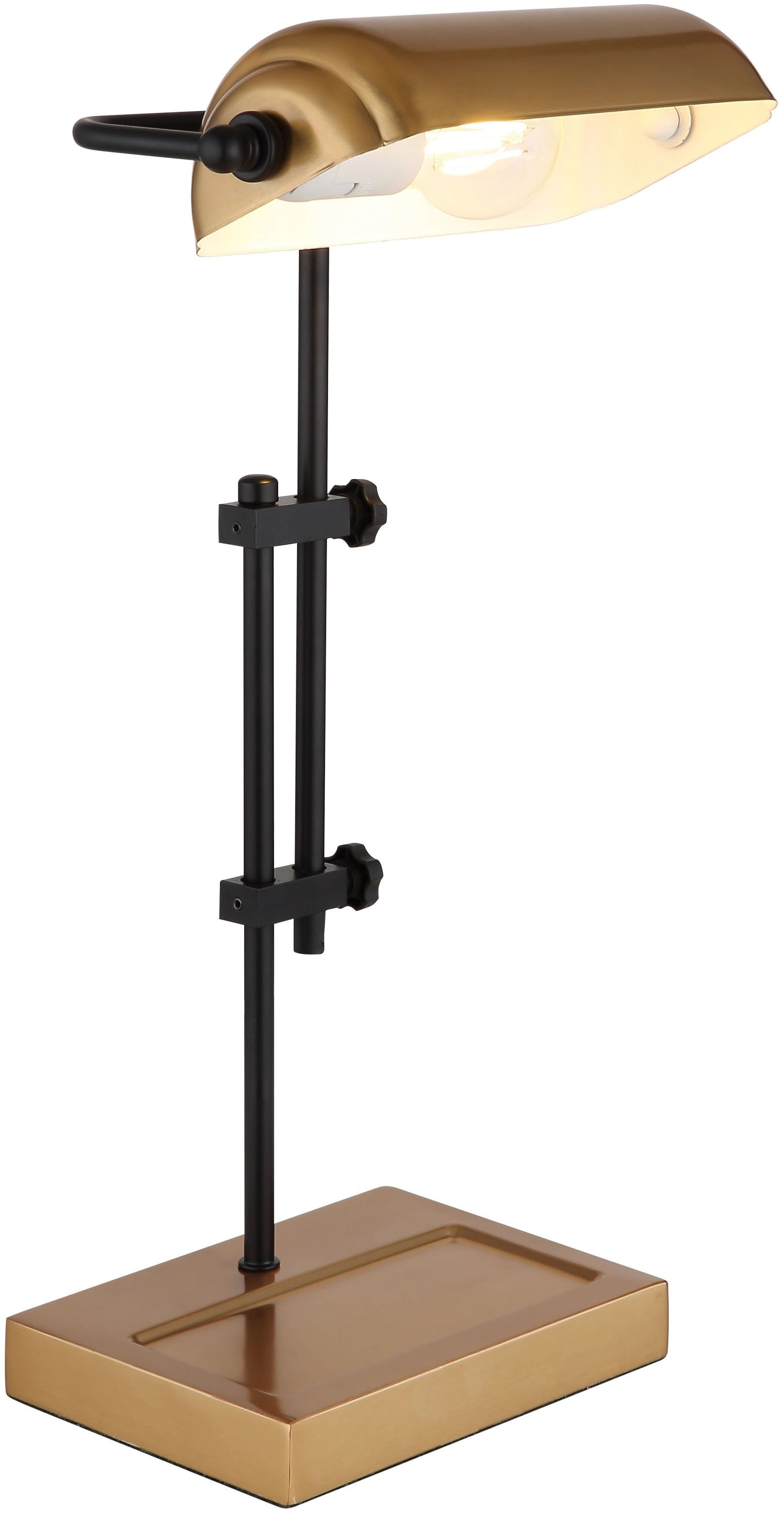 GLOBO LIGHTING Schreibtischlampe »MARID« E27 1 Stk. Klassische Schreibtischleuchte, Antik-look Tischleuchte, Bankerlamp