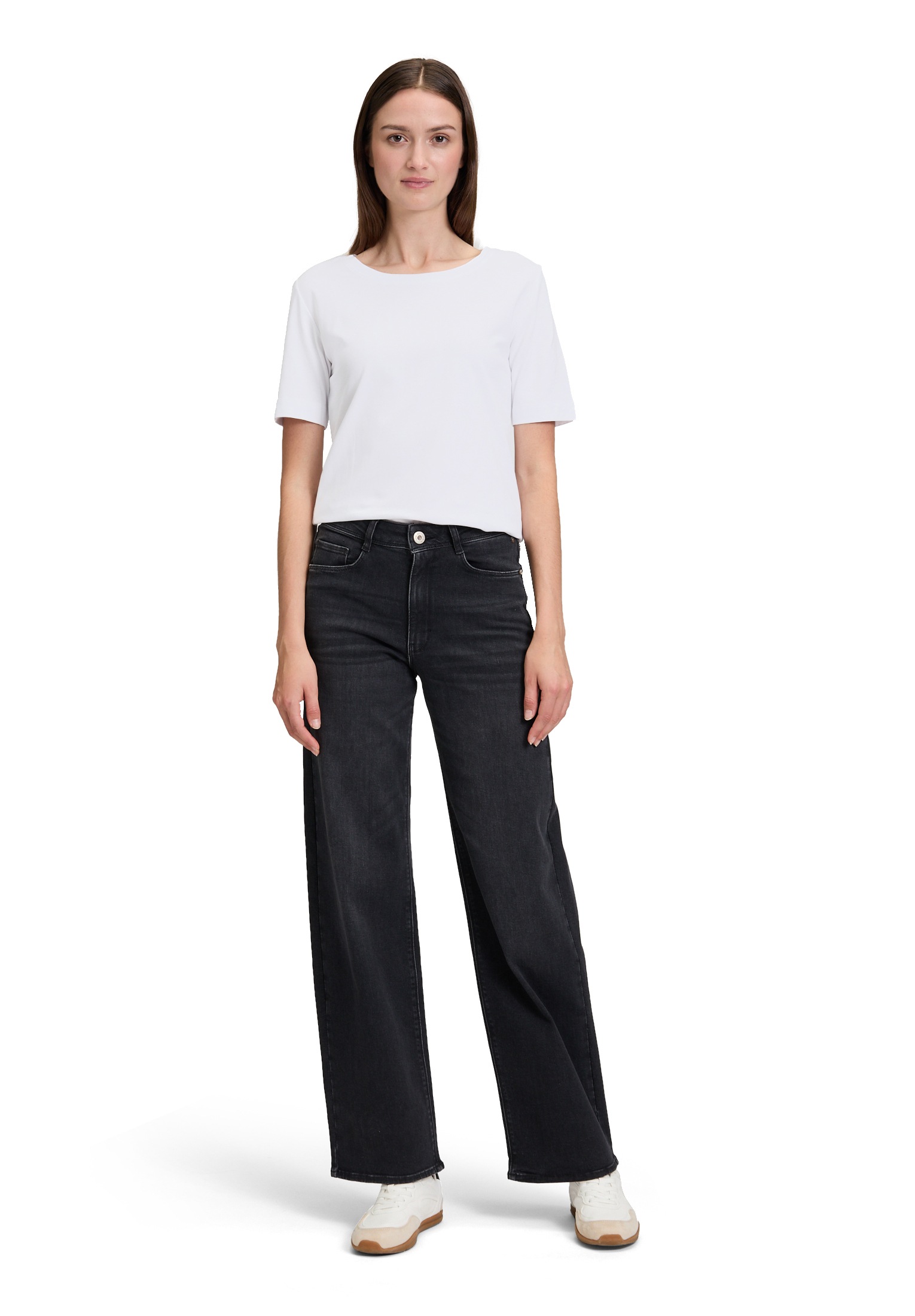 Betty&Co Kurzarmshirt »Betty & Co Damen Basic Shirt mit Rundhalsausschnitt«, (1 tlg.), Form