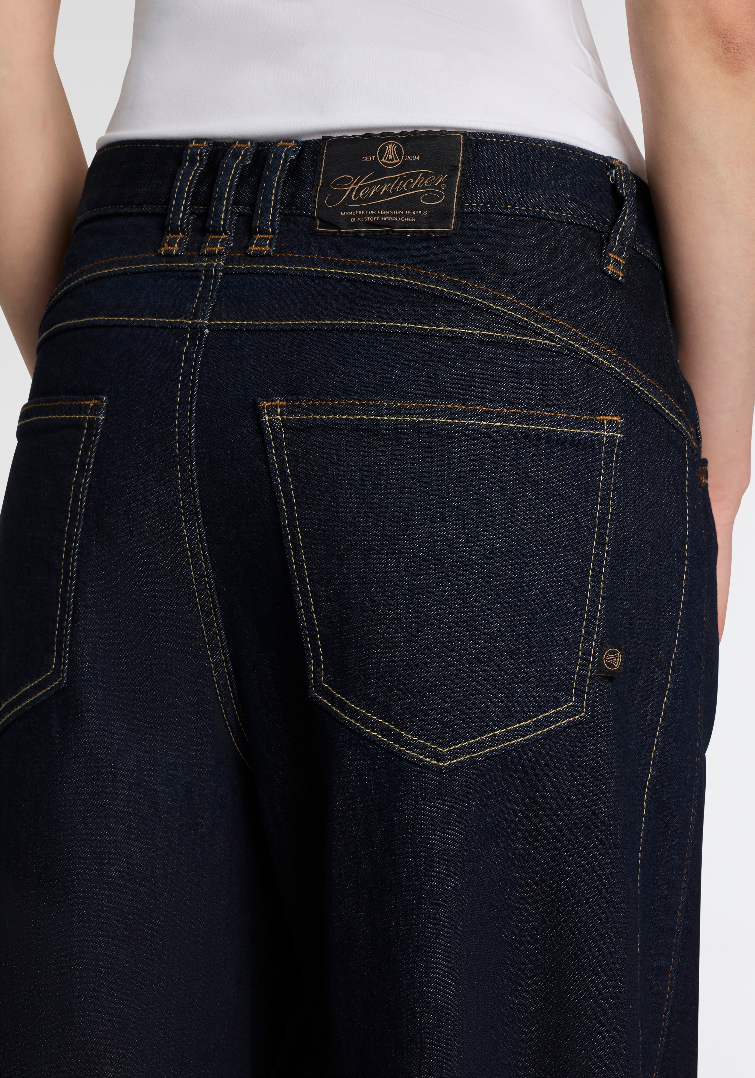Thumbnail - Herrlicher Loose-fit-Jeans "Barrow Denim Comfort" im Barrel Look, cropped