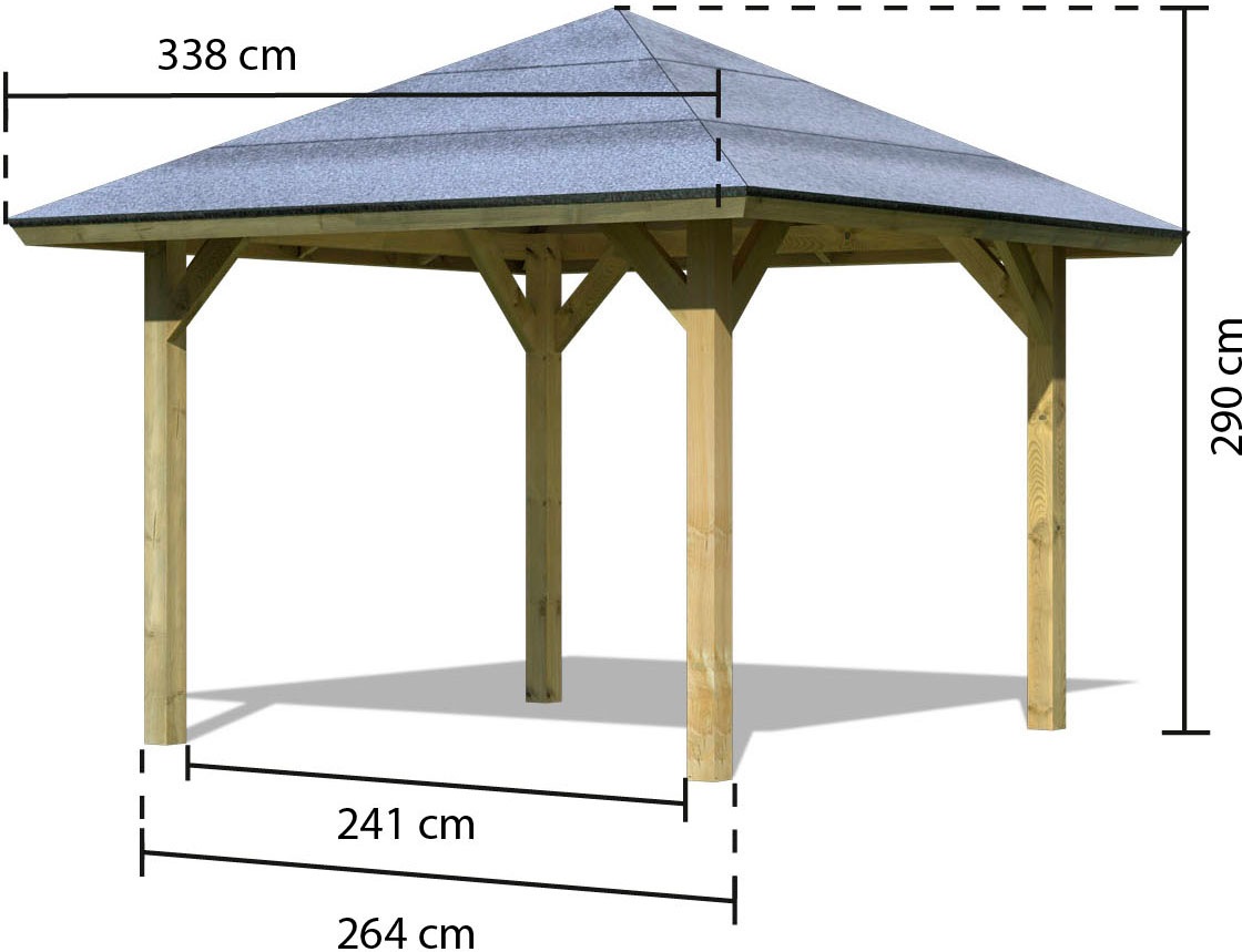 Karibu Pavillon »Bergen«, kesseldruckimprägniert