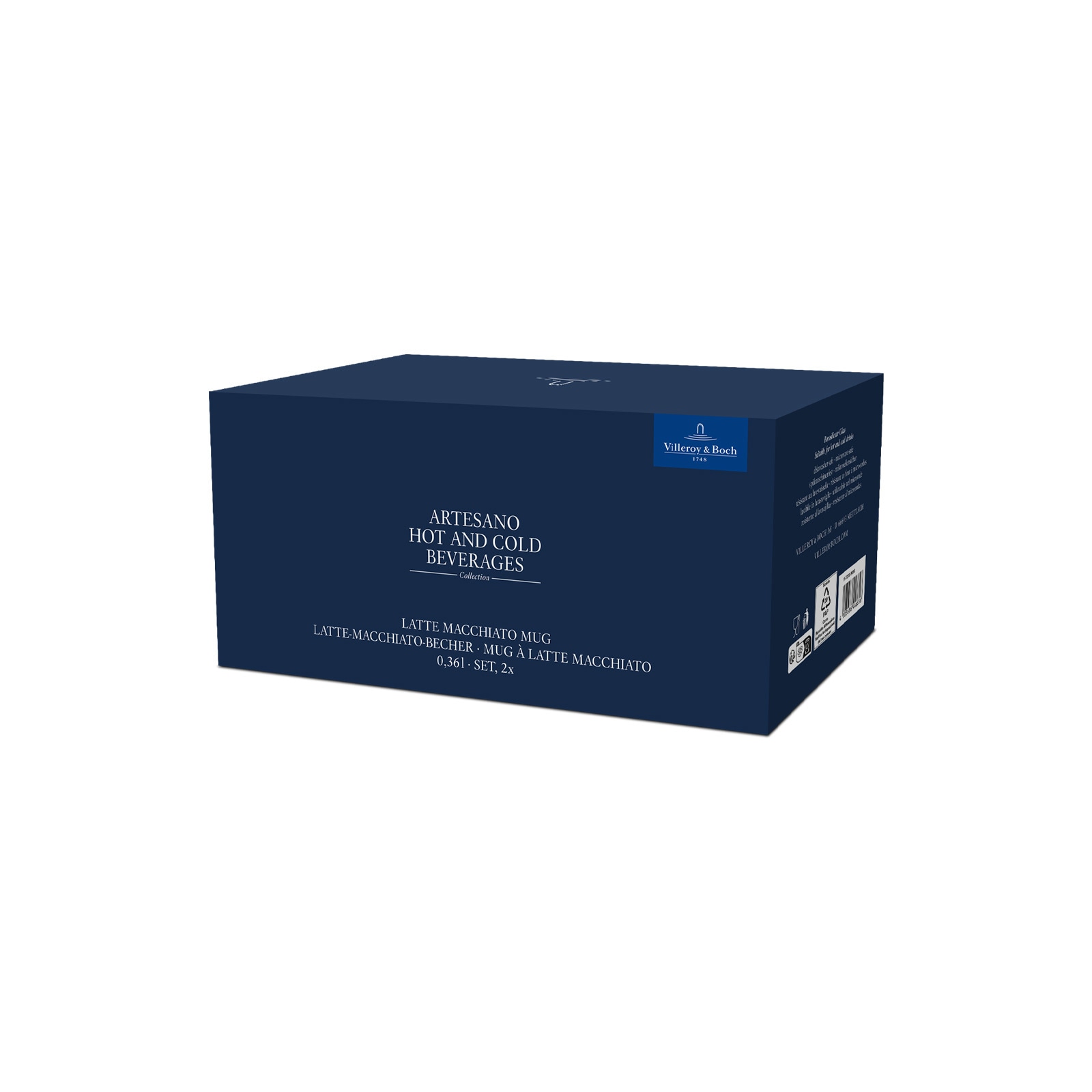 Villeroy & Boch Thermoglas »Latte-Macchiato-Becher Artesano Hot & Cold 360 ml 2er Set transparent«