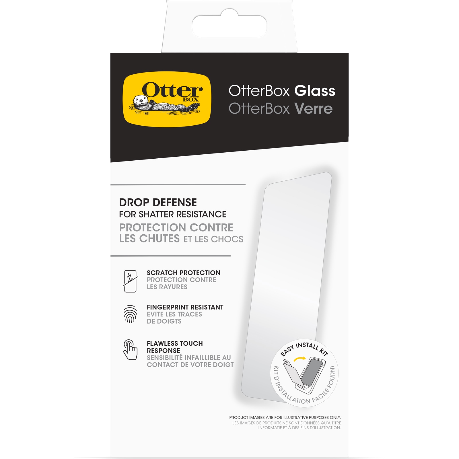 Otterbox Displayschutzglas »Glass Screen Protection«, für Apple iPhone 16, Displayschutzfolie, Schutzfolie, Bildschirmschutz, kratz- & stoßfest