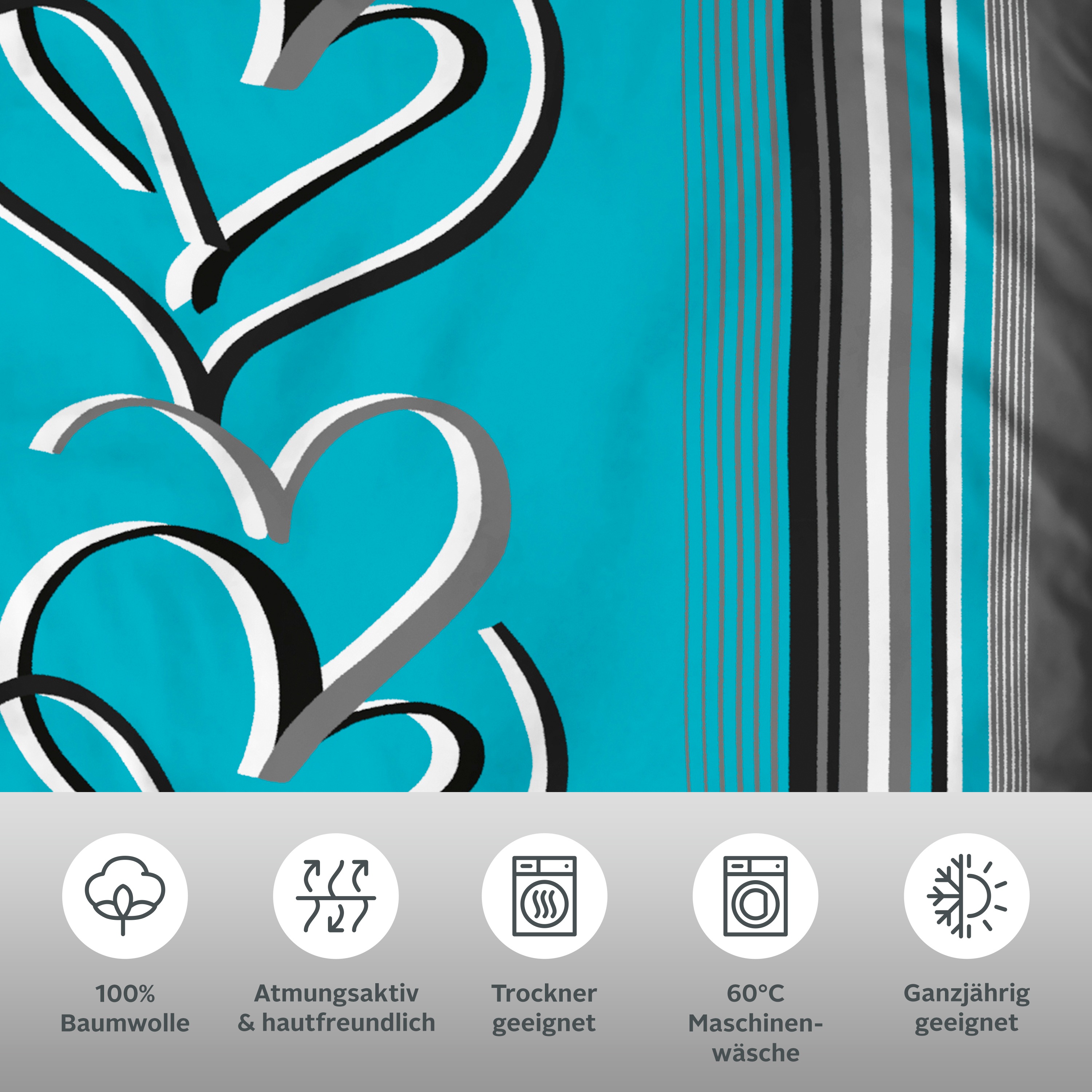 Thumbnail - my home Bettwäsche "Area in Gr. 135x200 oder 155x220 cm" 2 Stk. tlg. Bettwäsche in verschiedenen Qualitäten