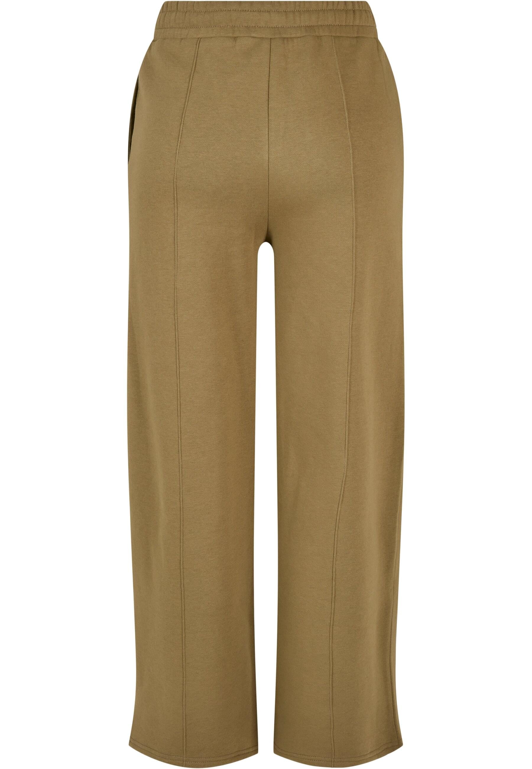 URBAN CLASSICS Stoffhose »Urban Classics Damen Ladies Straight Pin Tuck Sweat Pants«, (1 tlg.)