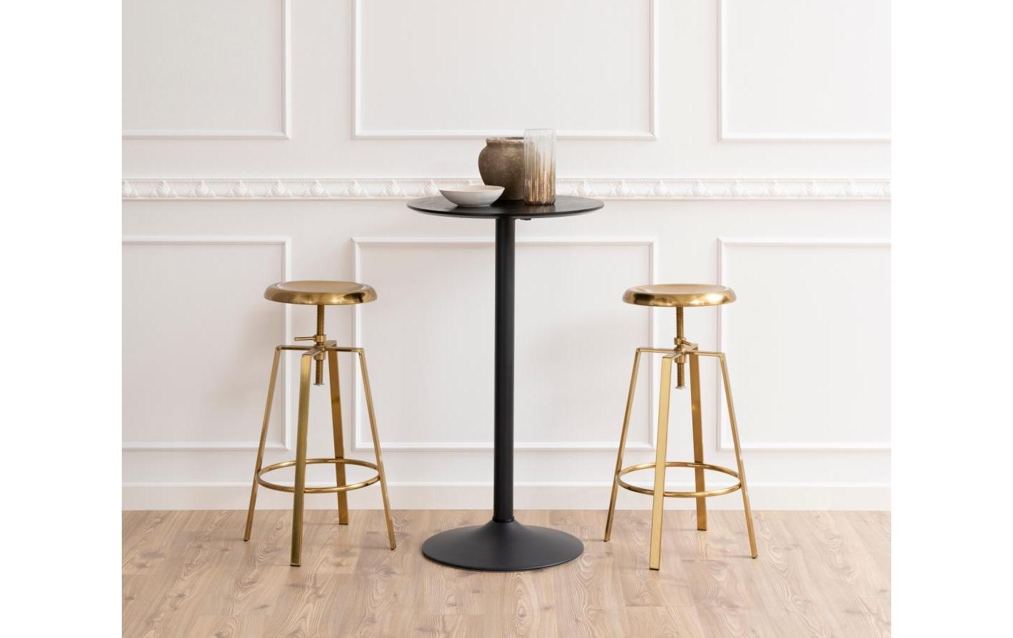 AC Design Barhocker »Goose 41 x 87 cm« Barhocker ohne Rückenlehne aus gold-gebürstetem Stahl