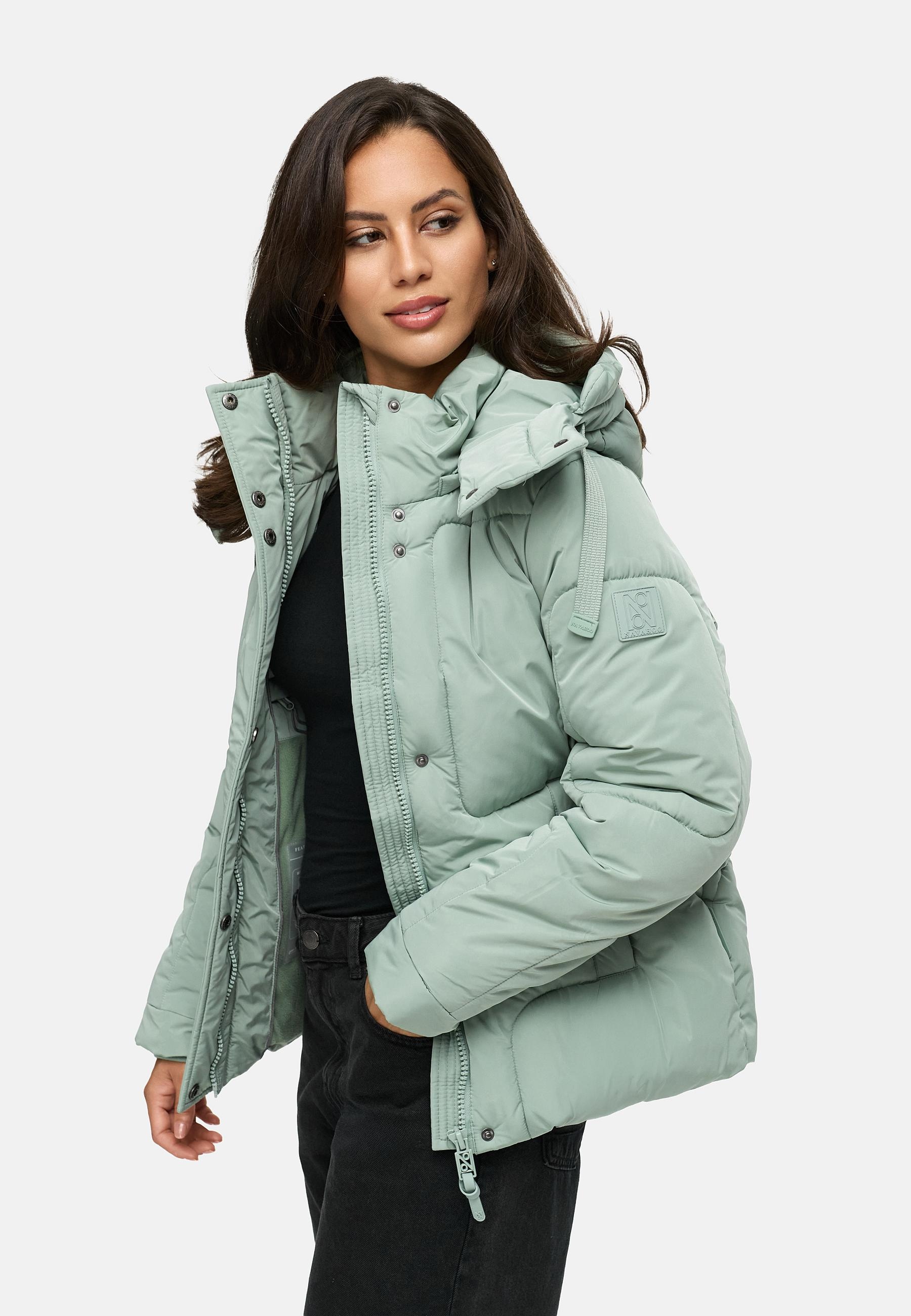Navahoo Steppjacke »Zauberlicht 14«, mit Kapuze, Winterjacke mit abnehmbarer Kapuze und Fleece-Futter