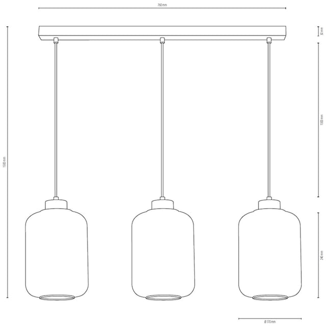 BRITOP LIGHTING Pendelleuchte »TARRO«, Mit Hochwertigen Glasschirmen, Made  in Europe, LM E27/exclusive | BAUR