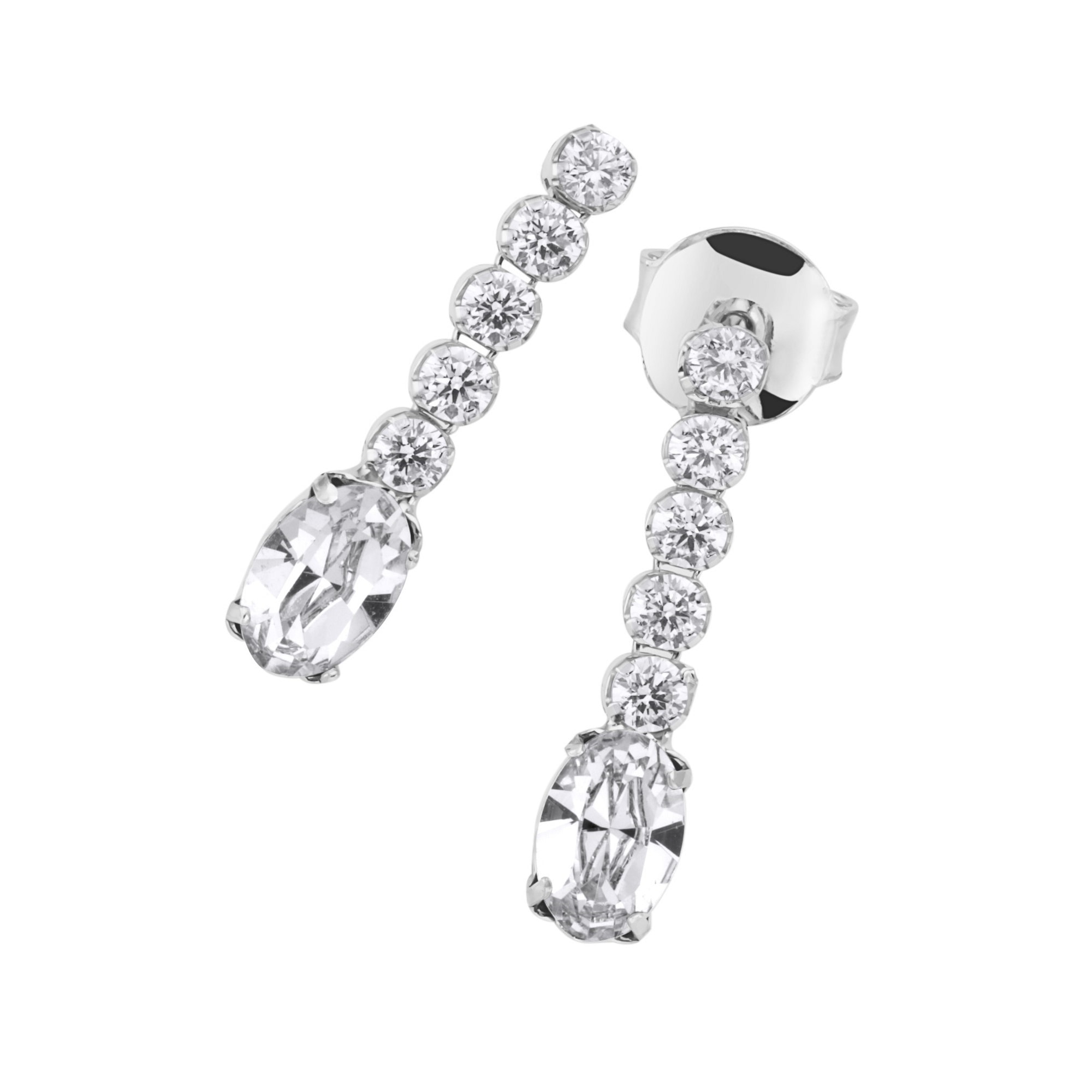 Smart Jewel Paar auskarai »mit Kristallsteinen Sil...