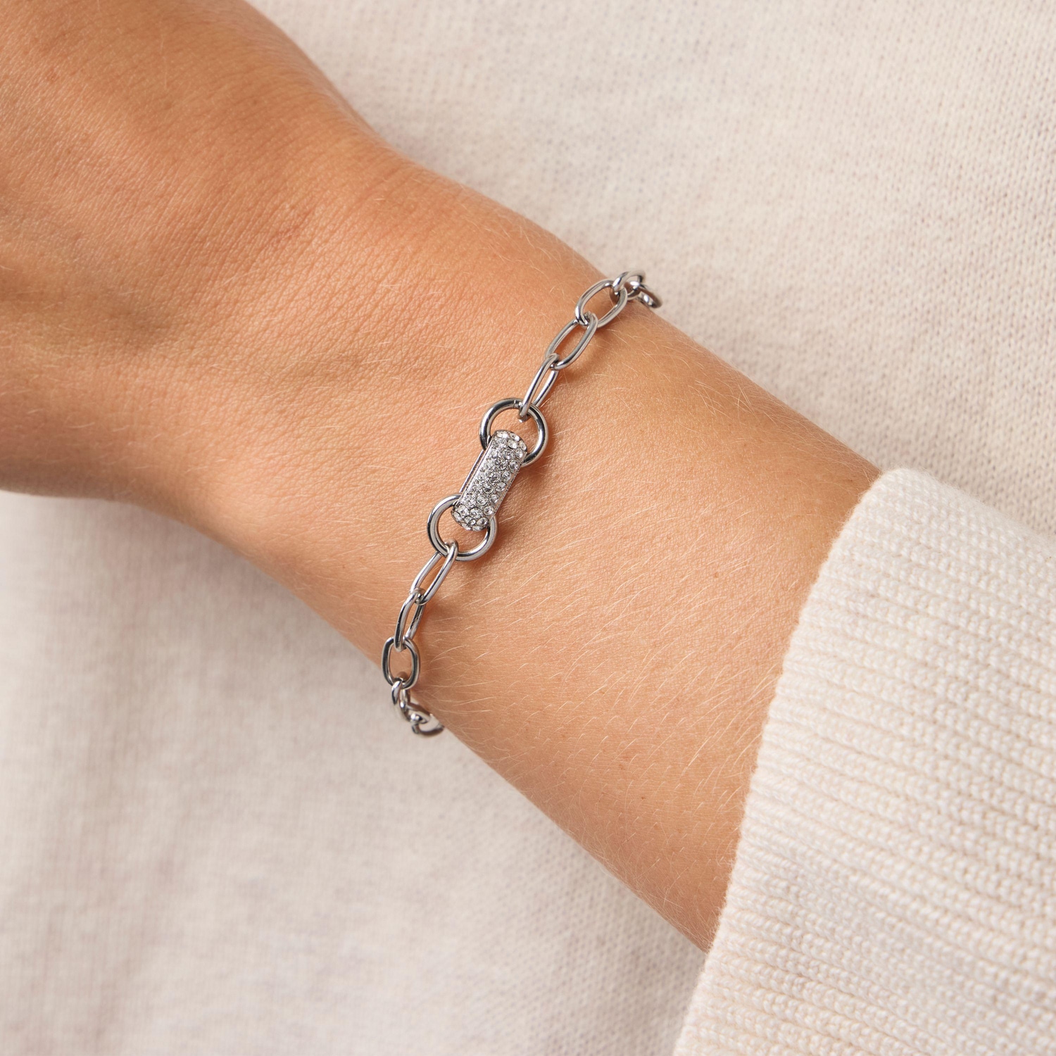 TOM TAILOR Armband mit Kristallstein (synth.)