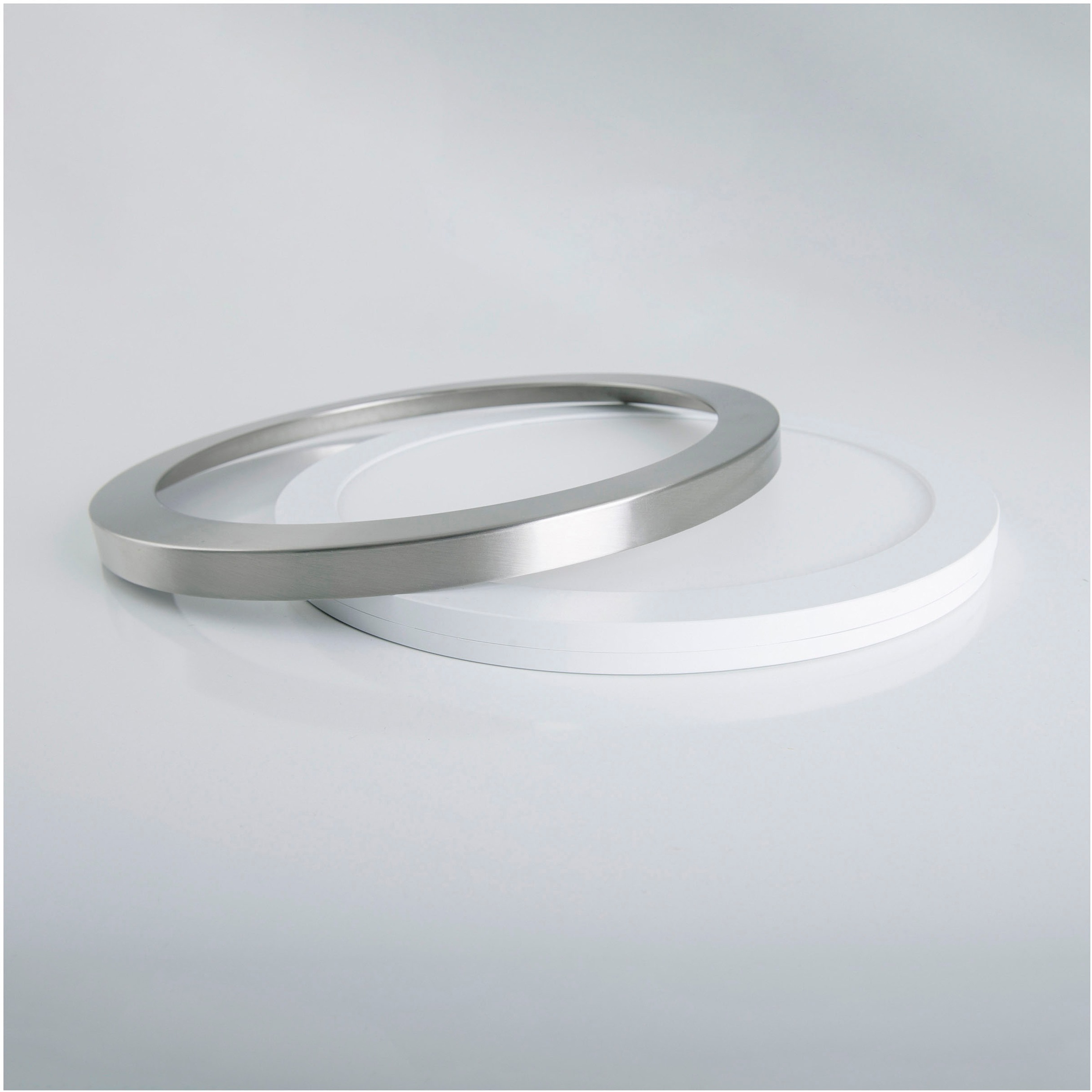 näve LED Deckenleuchte »Bonus«, 1 flammig, Leuchtmittel LED-Modul | LED fest integriert, 4 Lichtfarben, 2-in-1-Optik,Ring chrome magetisch abnehmbar