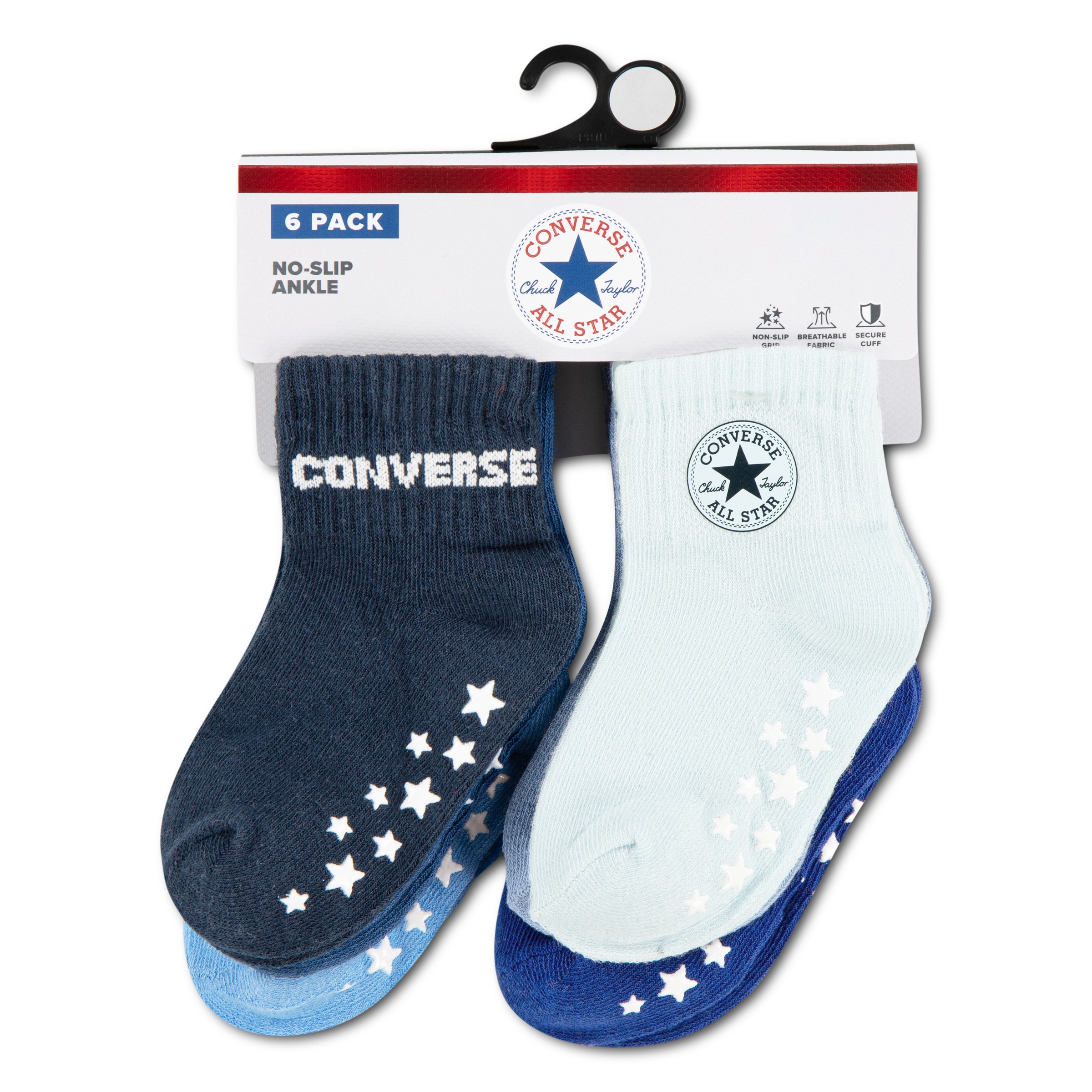 Converse Socken »CHN CORE 6PK GRIP INF TOD SCKS« im 6er-Pack, aus Baumwolle, Polyester und Elasthan