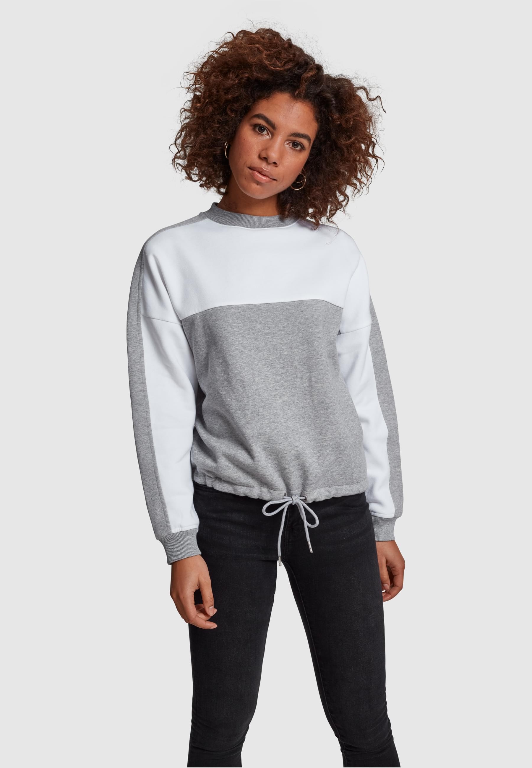 URBAN CLASSICS Sweatshirt »Urban Classics Damen Ladies Oversize 2-Tone Stripe Crew«, (1 tlg.)