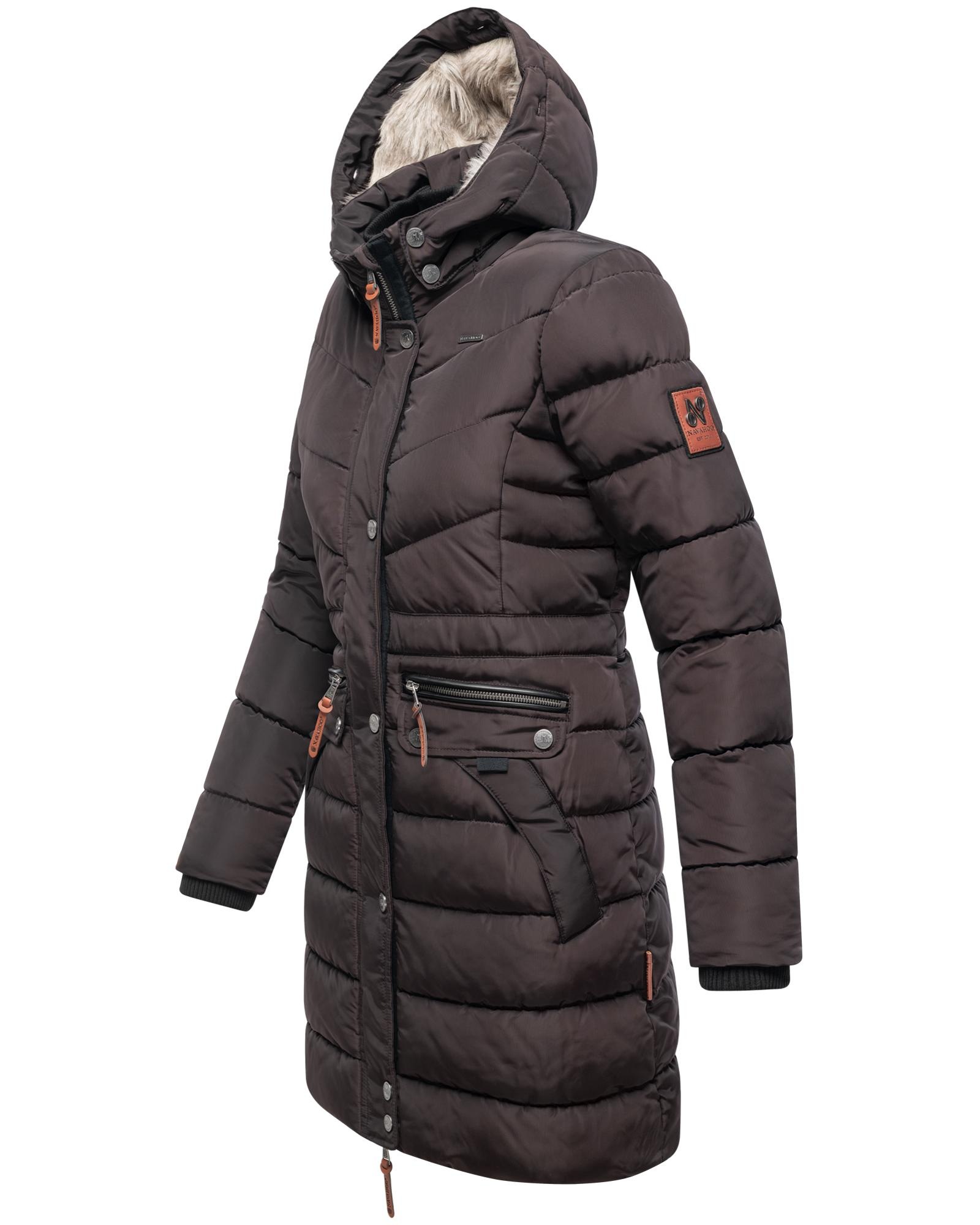 Navahoo Steppmantel »Paula«, stylischer Winter Parka m. edlem Fellimitat