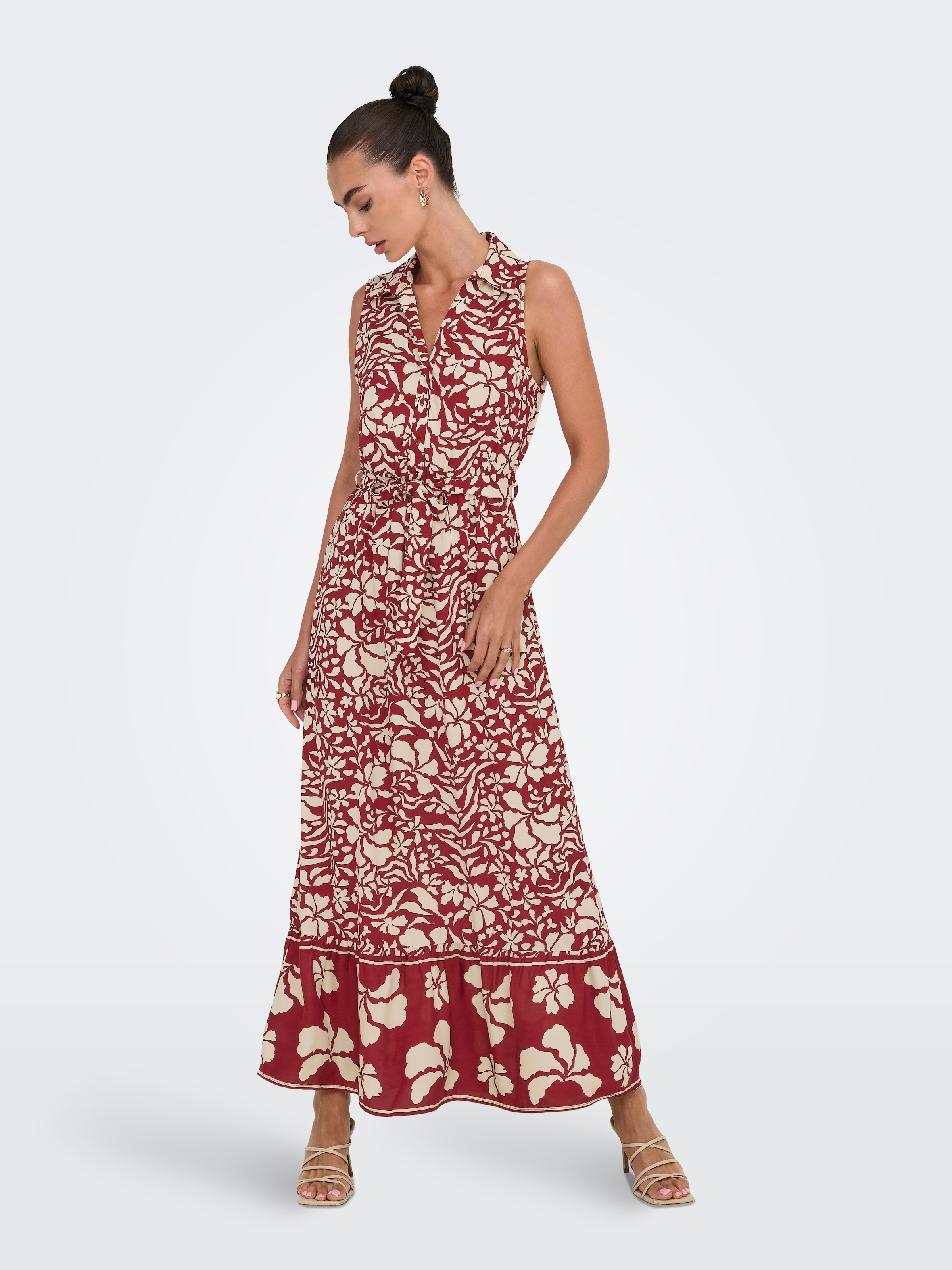 ONLY Maxikleid »ONLVIBE LIFE S/L SHIRT LONG DRESS WVN«, Sommerkleid