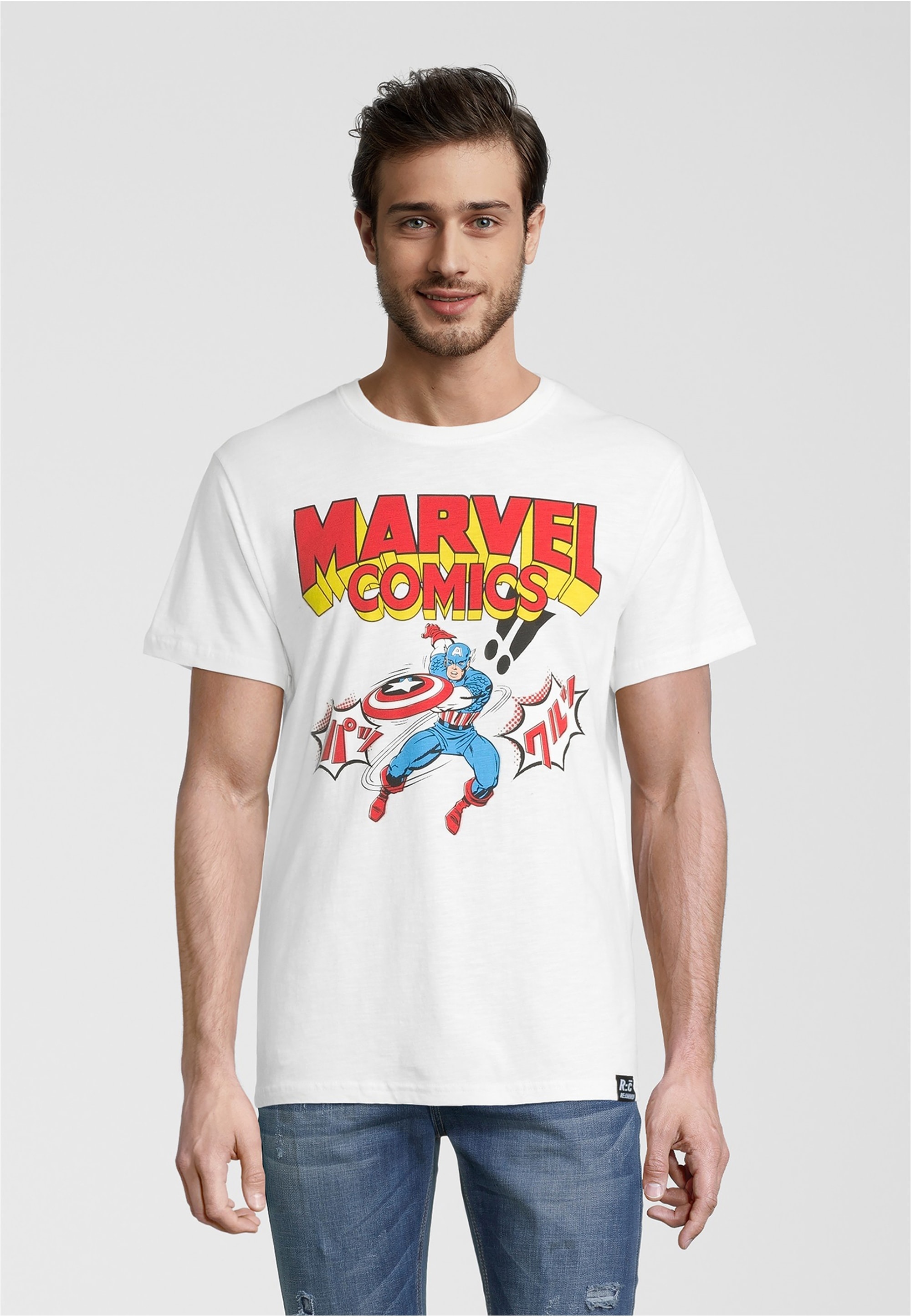Recovered T-Shirt "Marvel Comics Captain America Japan", 1 Stk. mit coolem günstig online kaufen