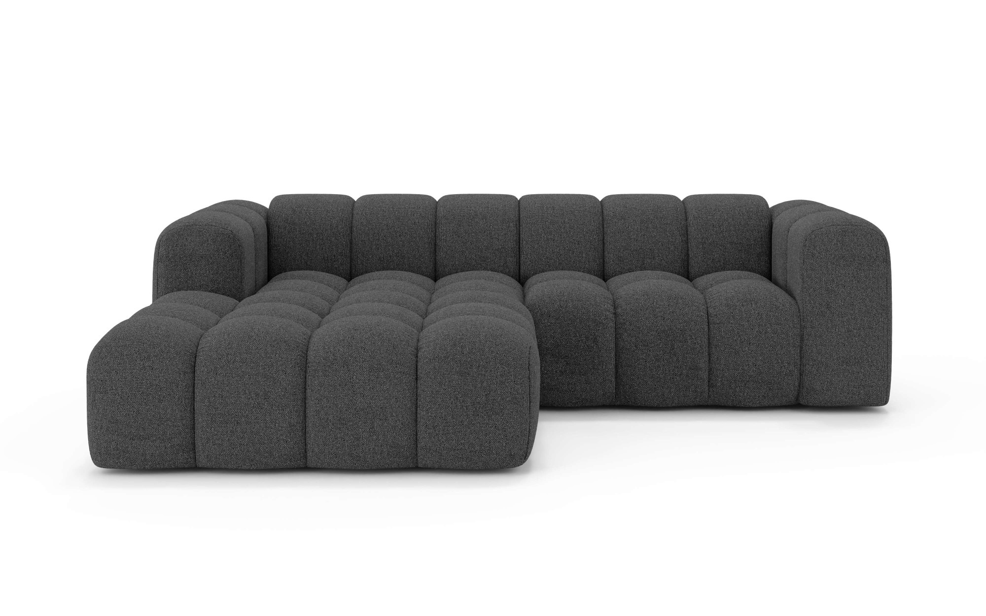 OTTO home Ecksofa »KALLIE Design-Sofa mit Wellenunterfederung, Bubble-Optik, 248/186/72cm«, moderne Steppung, hoher Sitzkomfort und modernes Design