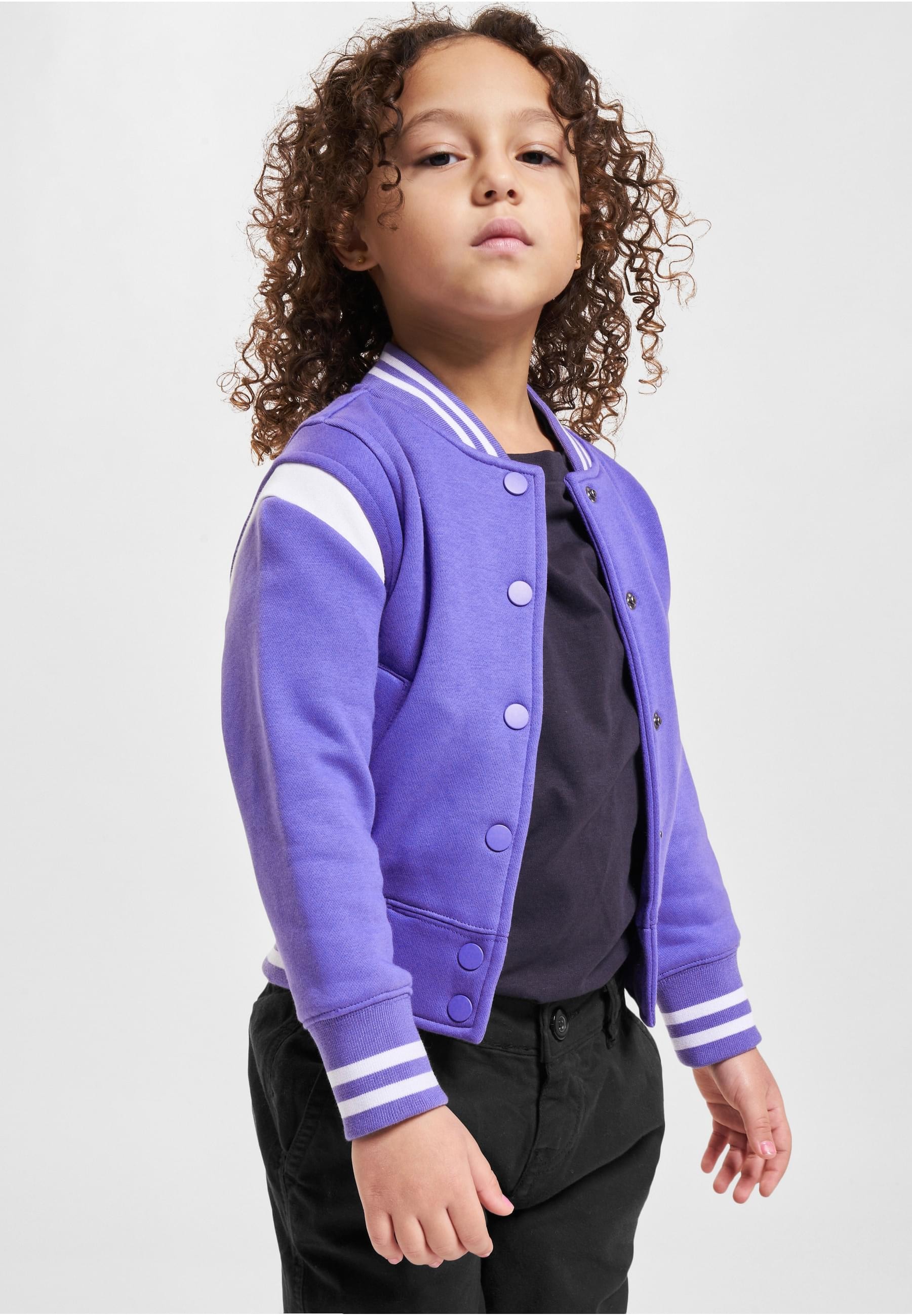 URBAN CLASSICS Allwetterjacke »Urban Classics Damen Girls Inset College Sweat Jacket«, (1 St.), ohne Kapuze