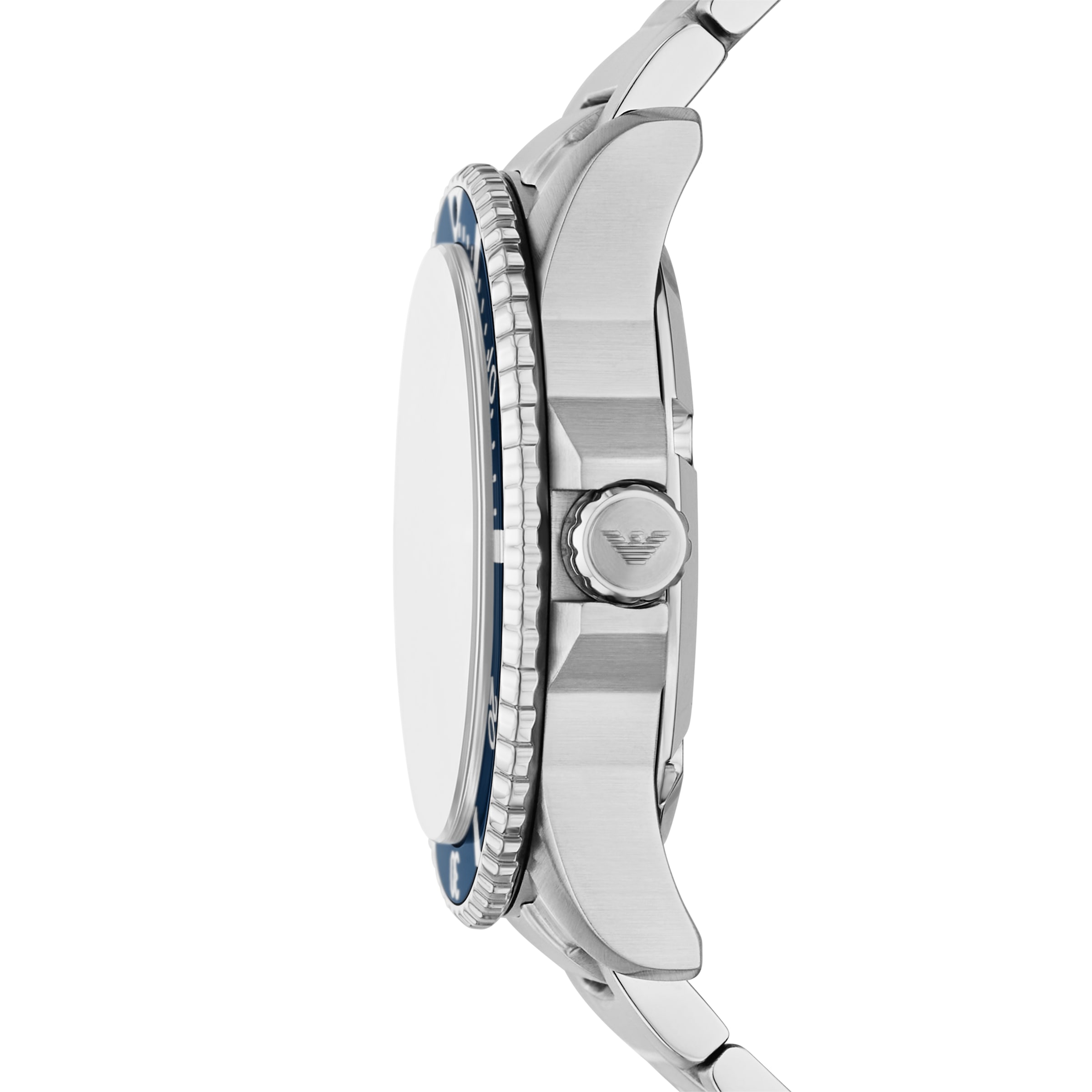 Emporio Armani Solaruhr, Armbanduhr, Herrenuhr, Edelstahlarmband, analog, Tag