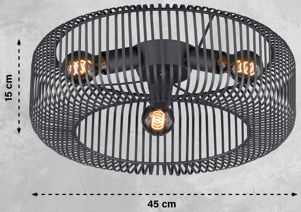 3 bestellen flammig-flammig, SCHÖNER E27 Leuchtmittel ohne »Cage«, | 40 Watt, Deckenleuchte WOHNEN-Kollektion max. BAUR 3x