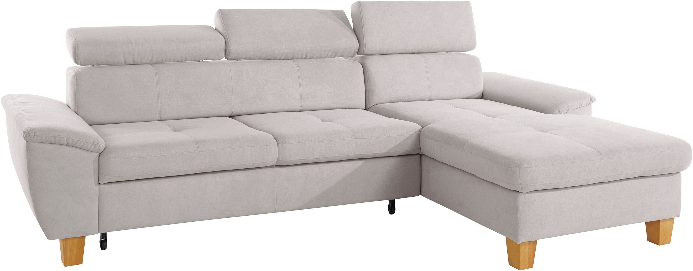 exxpo - sofa fashion Ecksofa »Enya, aufwendige Detailverarbeitung, hoher Sitzkomfort, bequem, L-Form«, inkl. Kopfteilverstellung, wahlweise mit Bettfunktion und Bettkasten