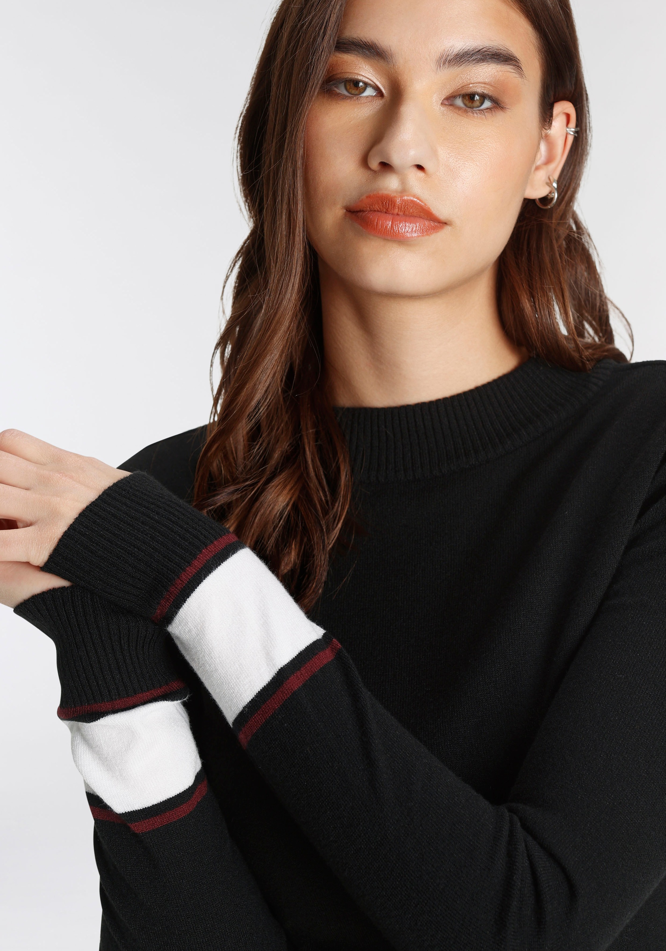 AJC Strickkleid Knit Dress Black/Red 34 3