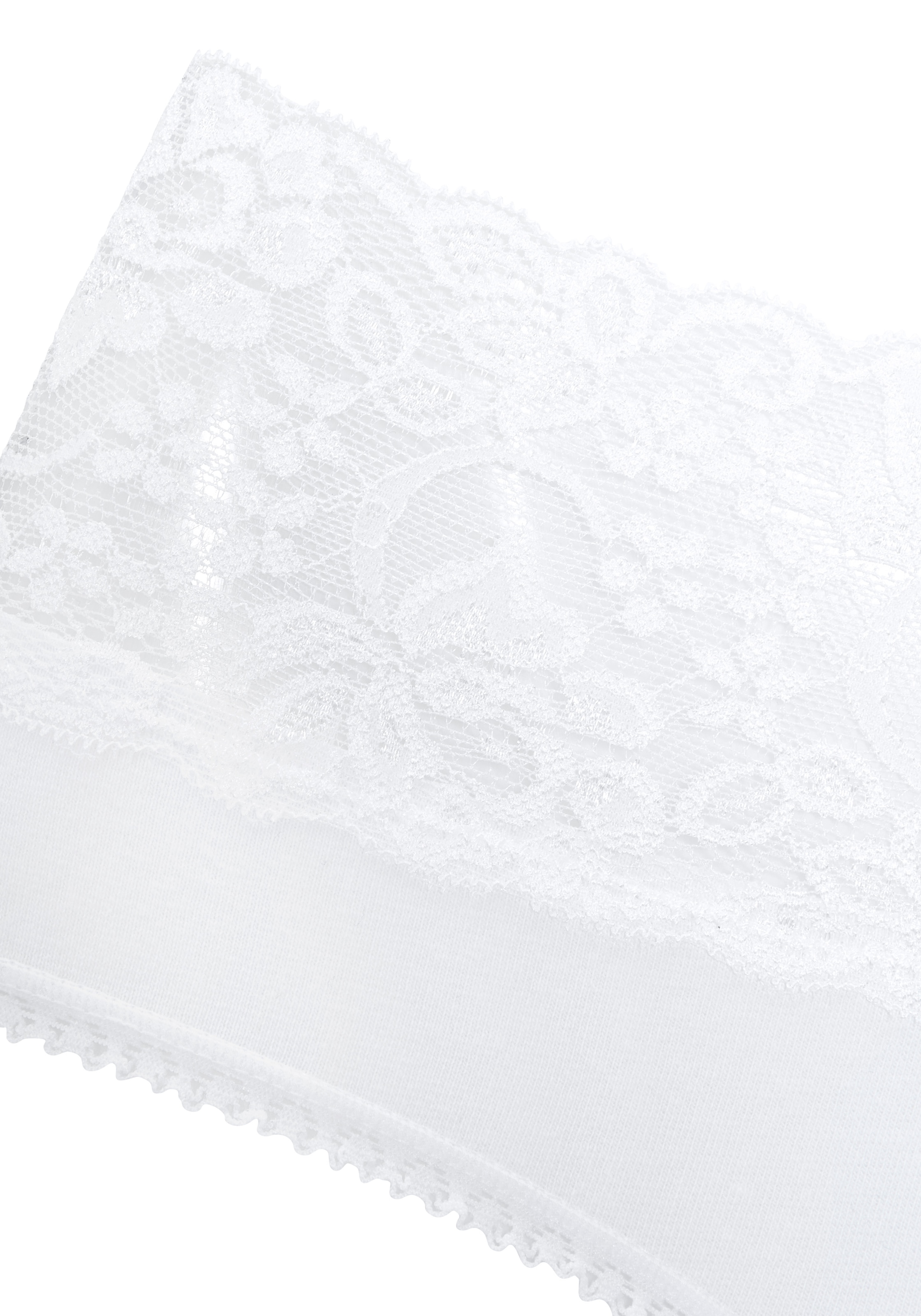 Vivance Slip 3er-Pack,  aus elastischer Baumwolle mit floraler Spitze