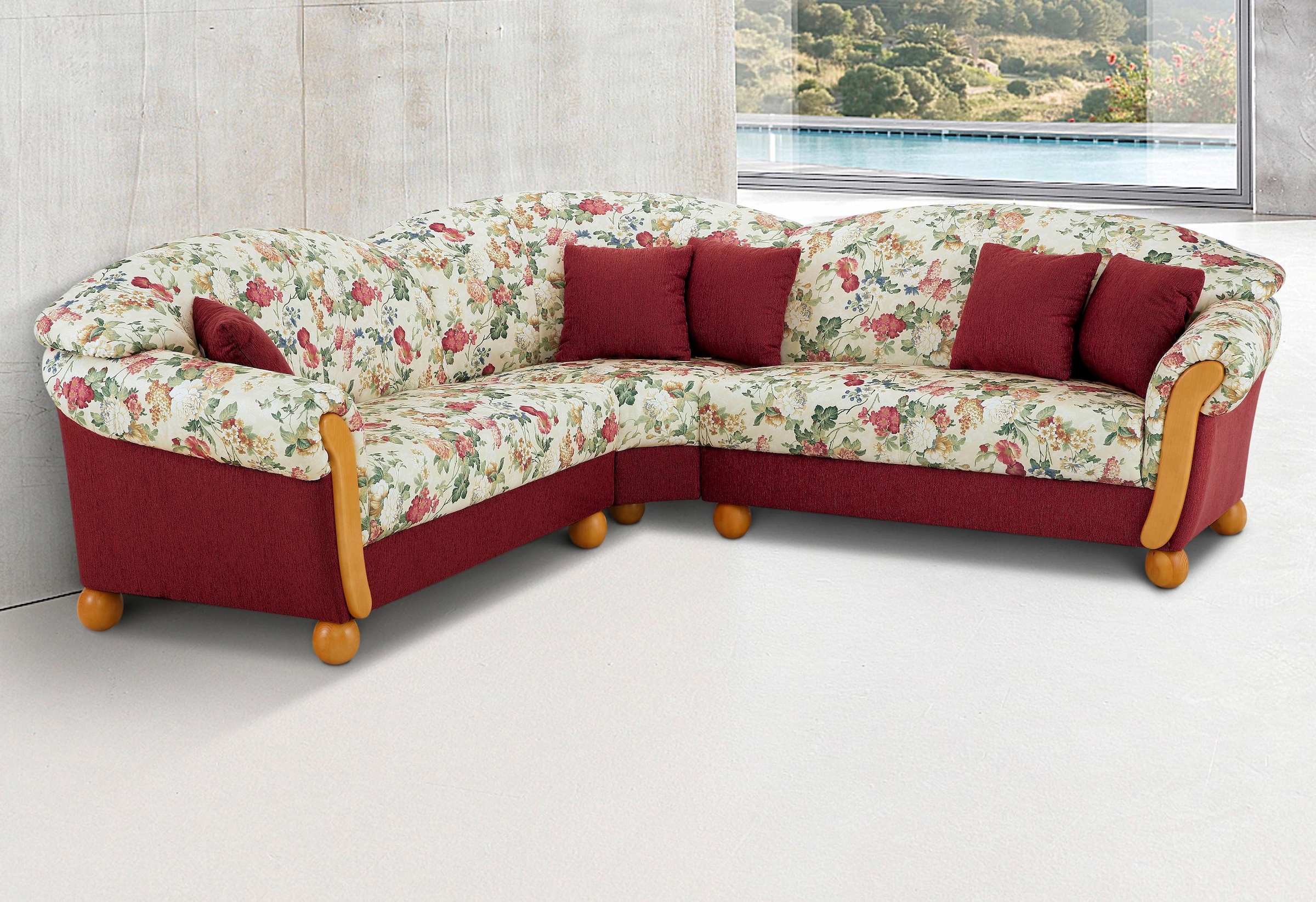 Home affaire Ecksofa "Milano, bequem mit Federkern, B/T/H 233/233/83cm, Lan günstig online kaufen