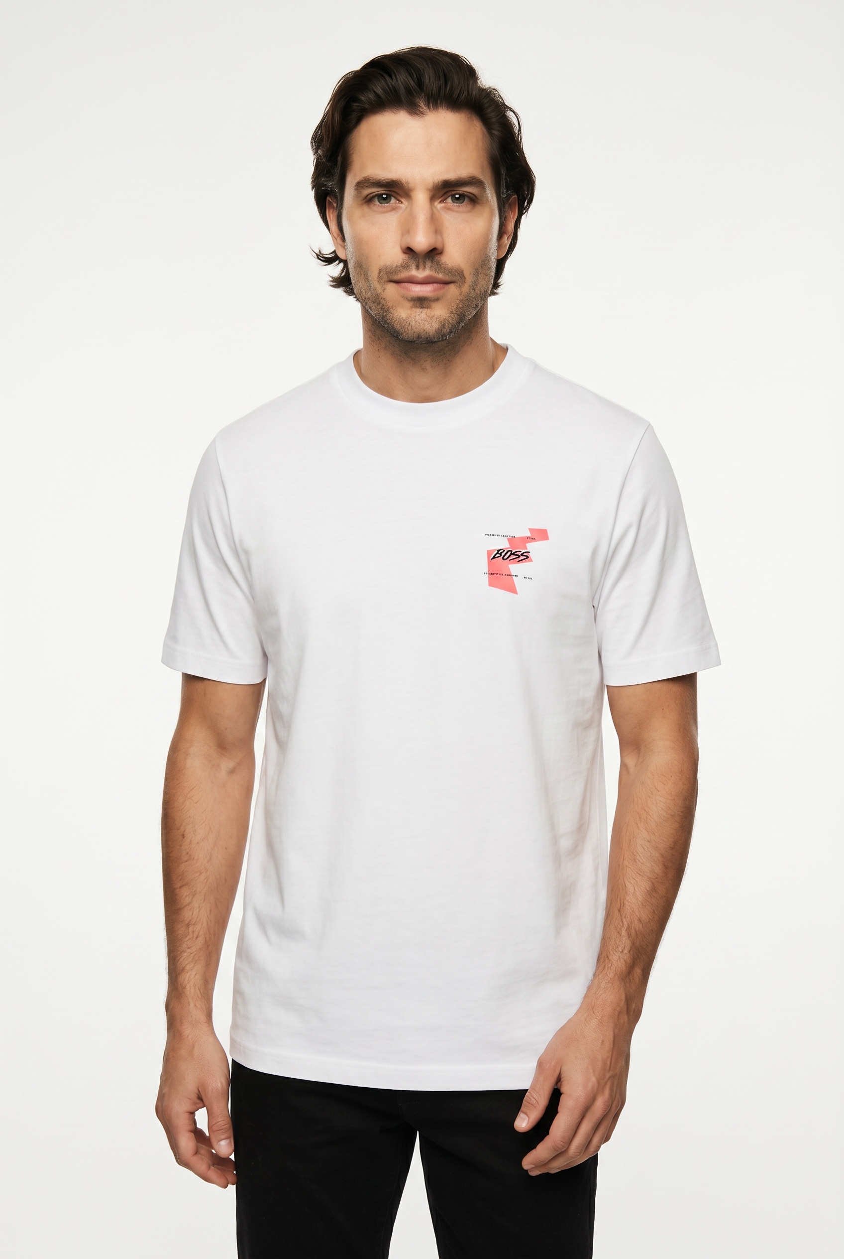 BOSS ORANGE T-Shirt Rückendruck, Relaxed Fit, reine Baumwolle