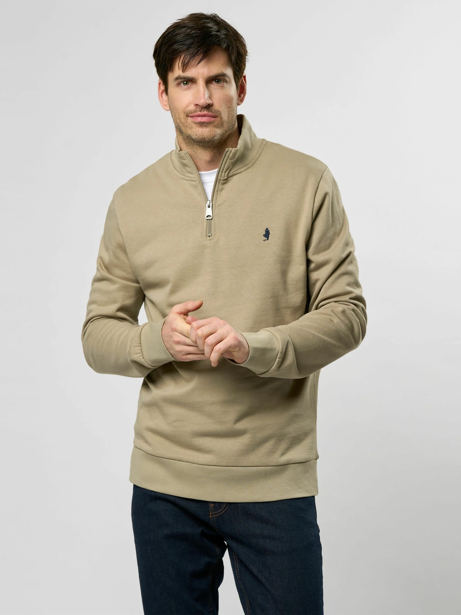MCS Strickpullover "MCS sweatshirt with half-zip Clement" günstig online kaufen