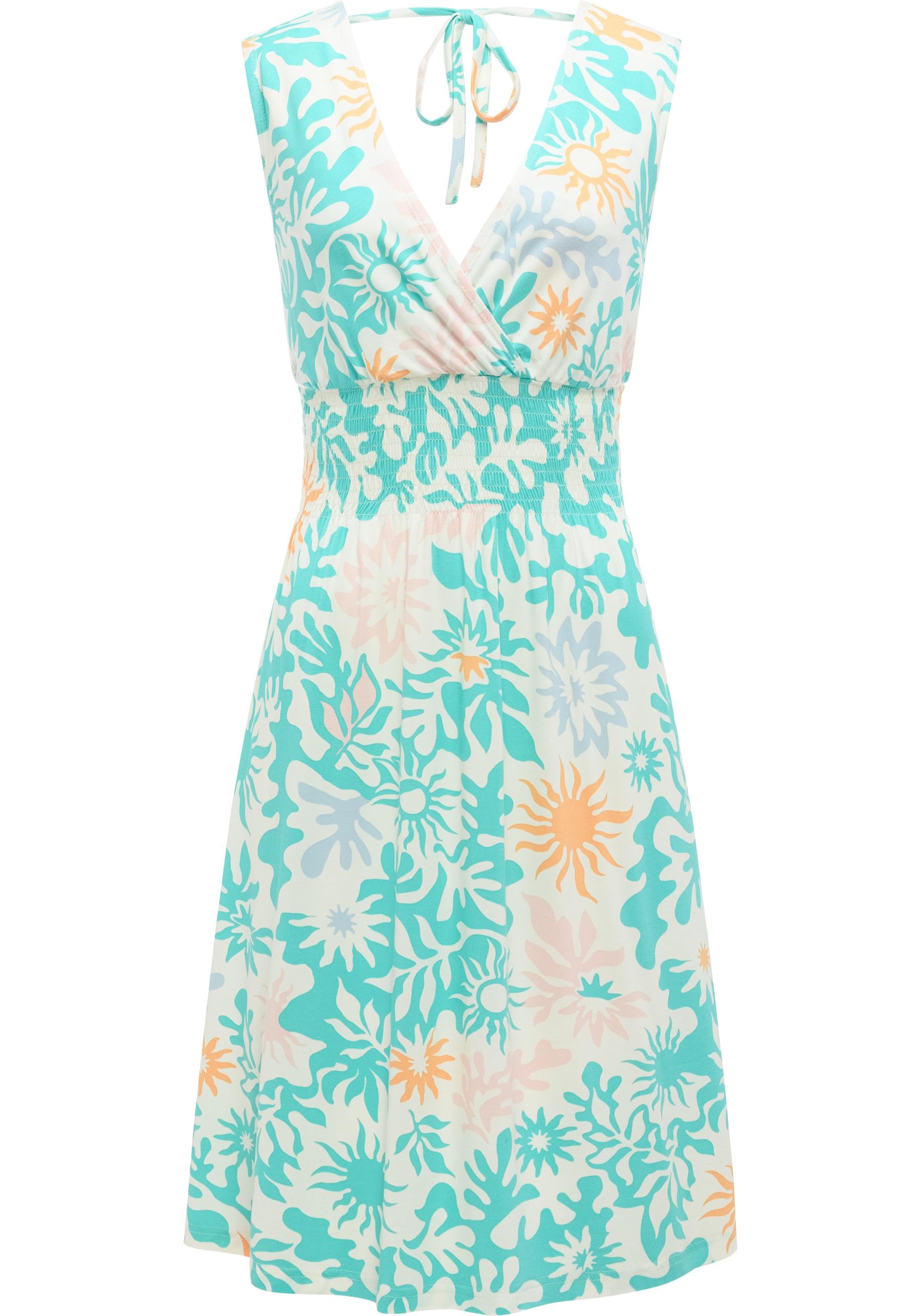 Ragwear Sommerkleid »Aini Print« Ohne Taschen Leichtes gemustertes Damen Kleid